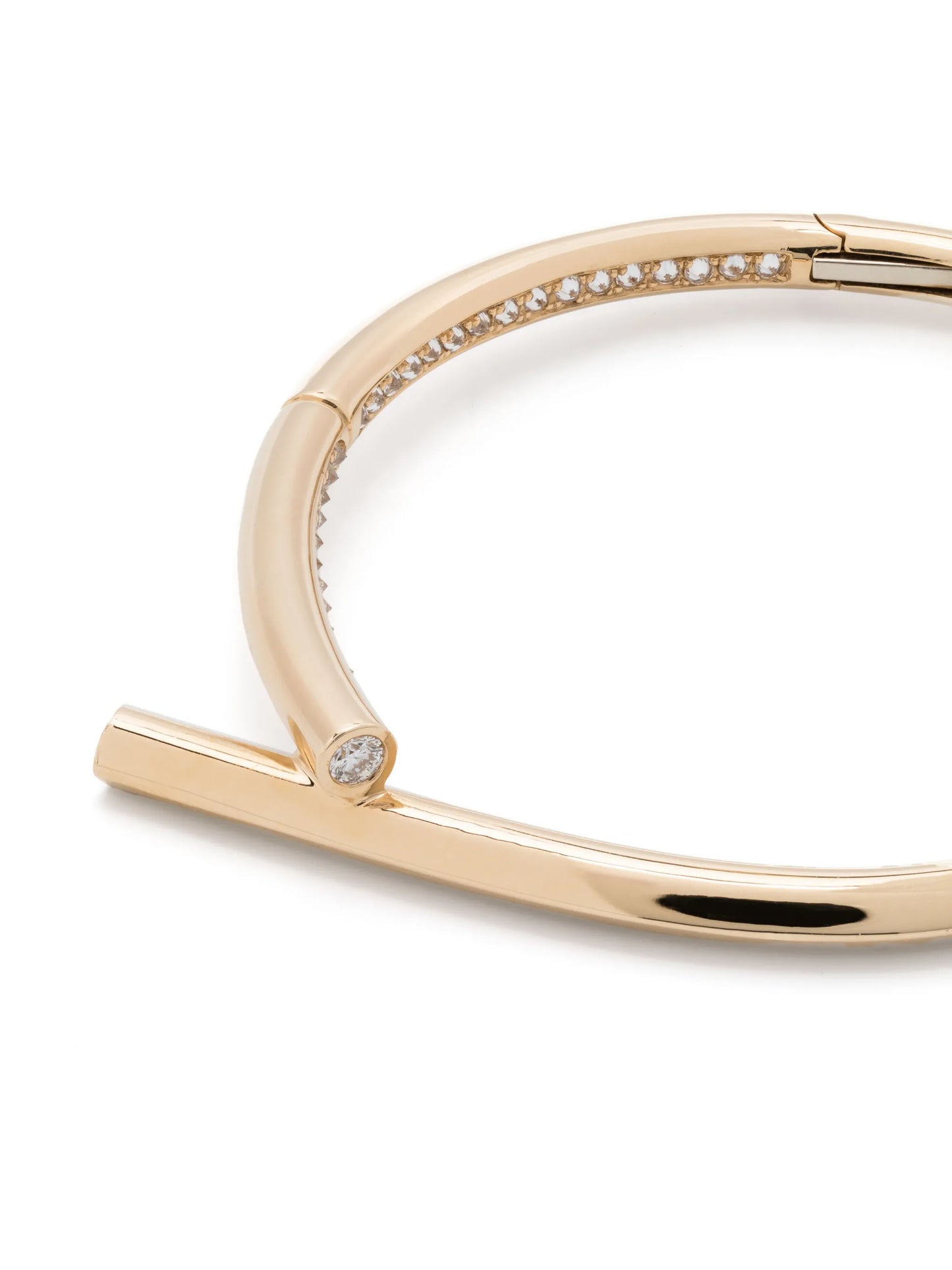18kt yellow gold Oera diamond hoop earrings