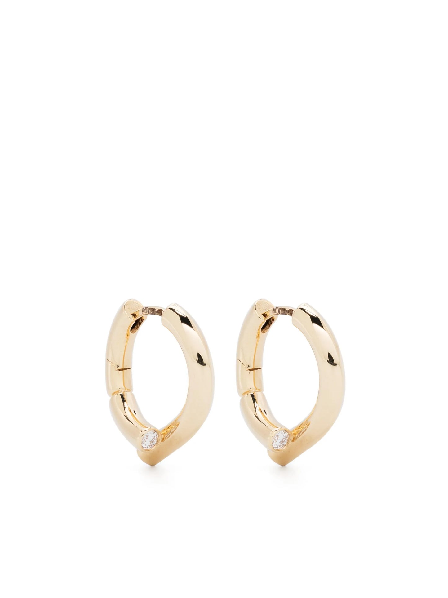 18kt yellow gold Oera diamond hoop earrings