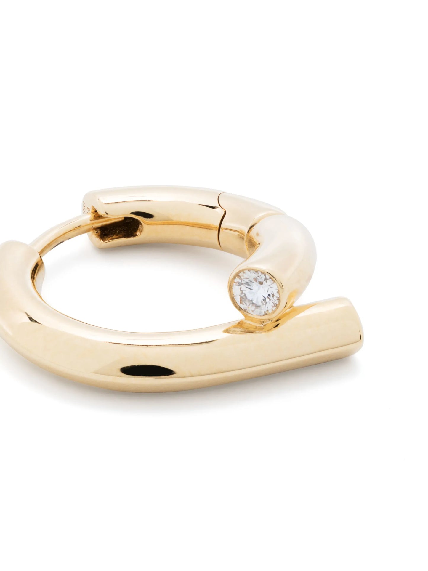 18kt yellow gold Oera diamond hoop earrings