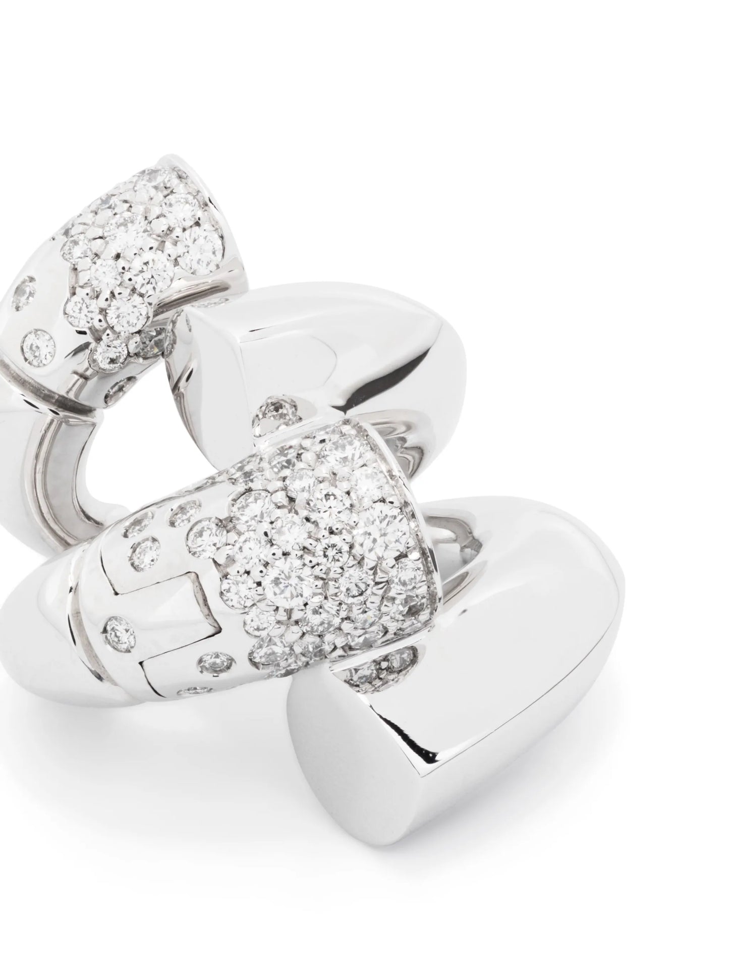 18kt white gold Oera diamond hoop earrings