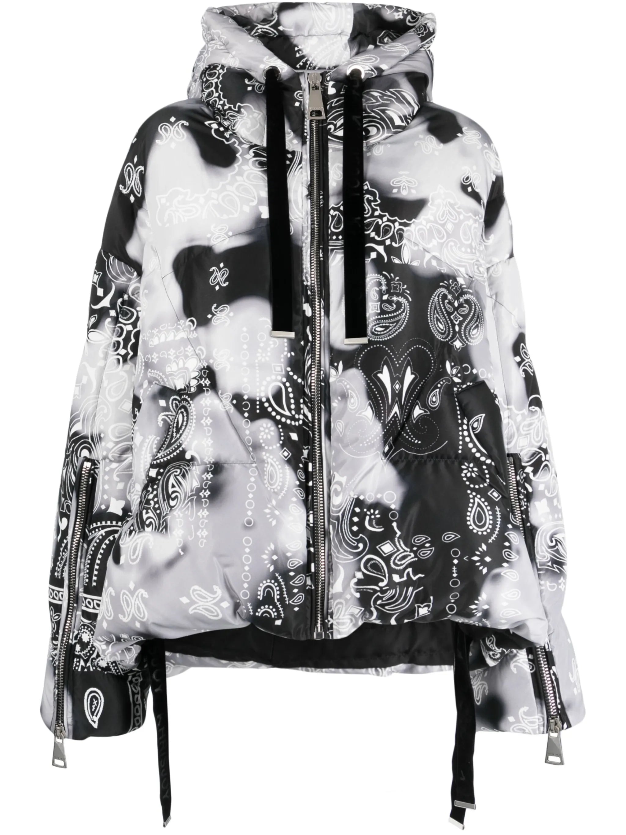 Bandana Velour puffer jacket