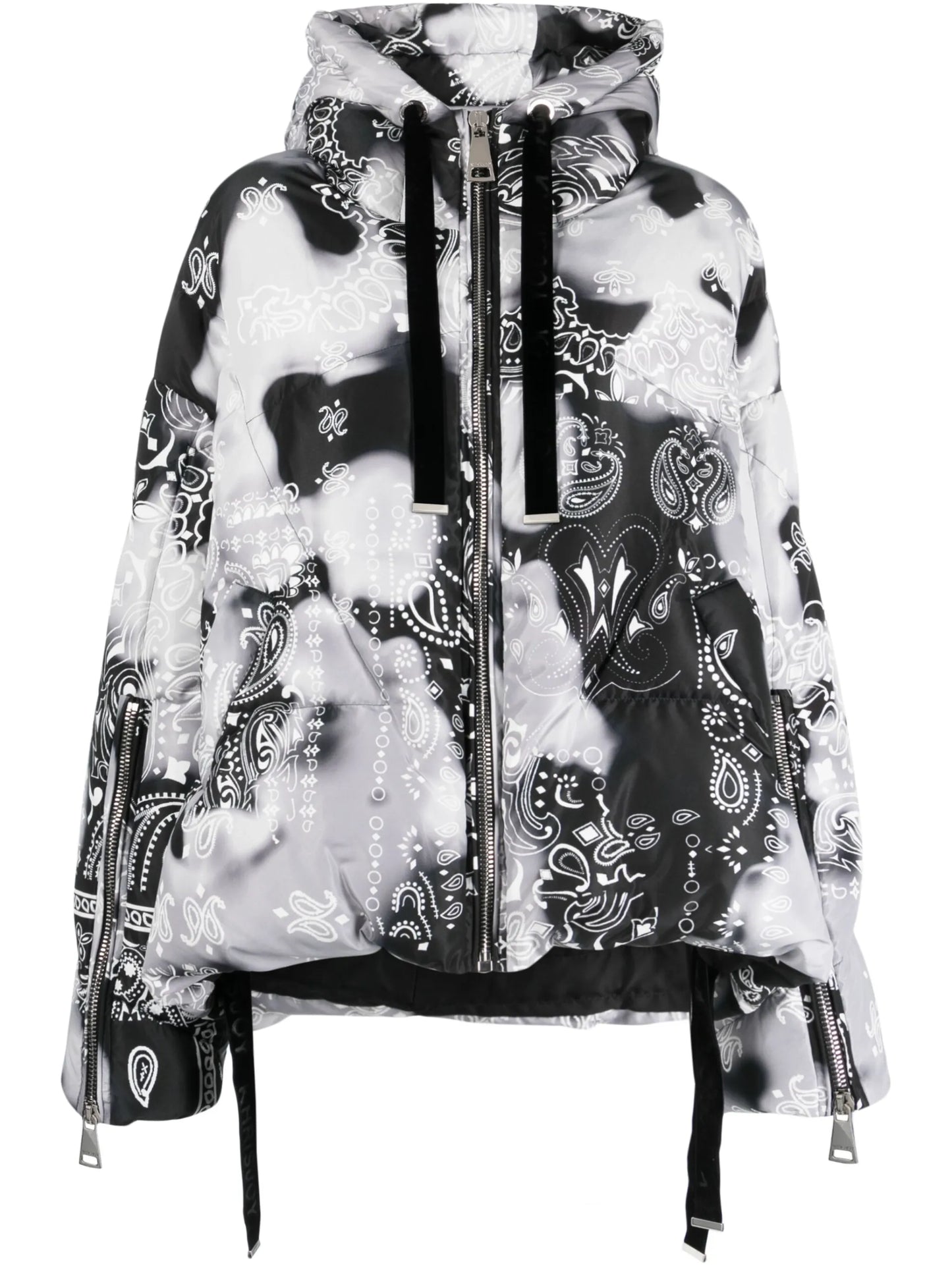 Bandana Velour puffer jacket