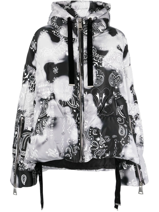 Bandana Velour puffer jacket