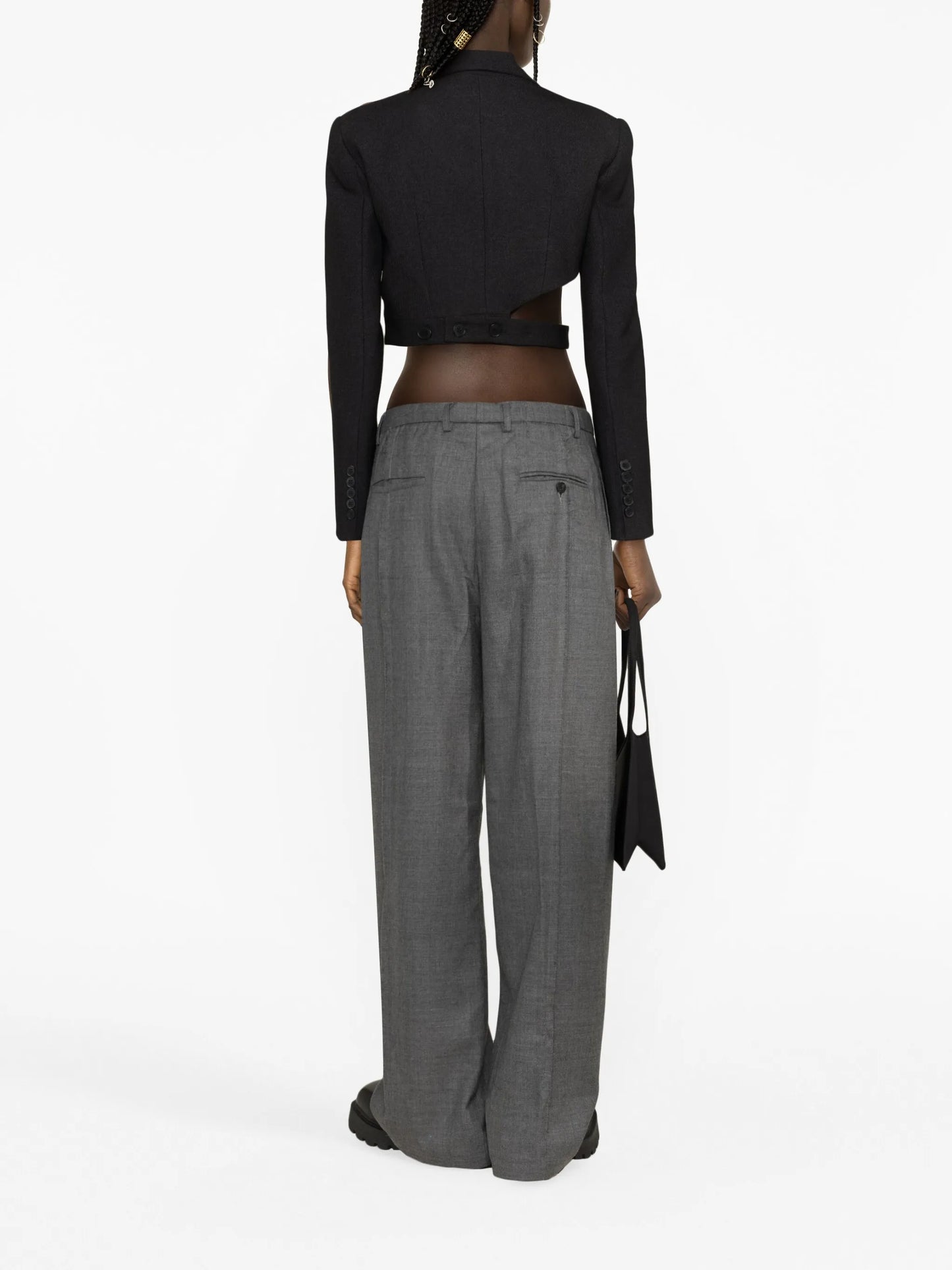 Inverted wide-leg trousers