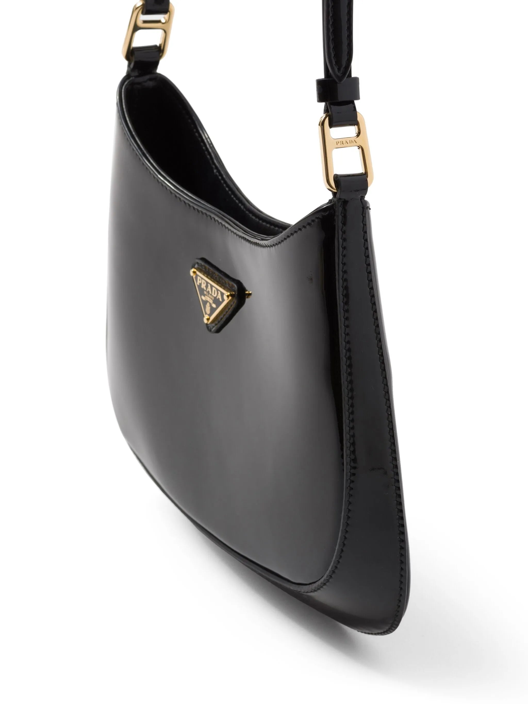 Cleo patent-leather medium shoulder bag