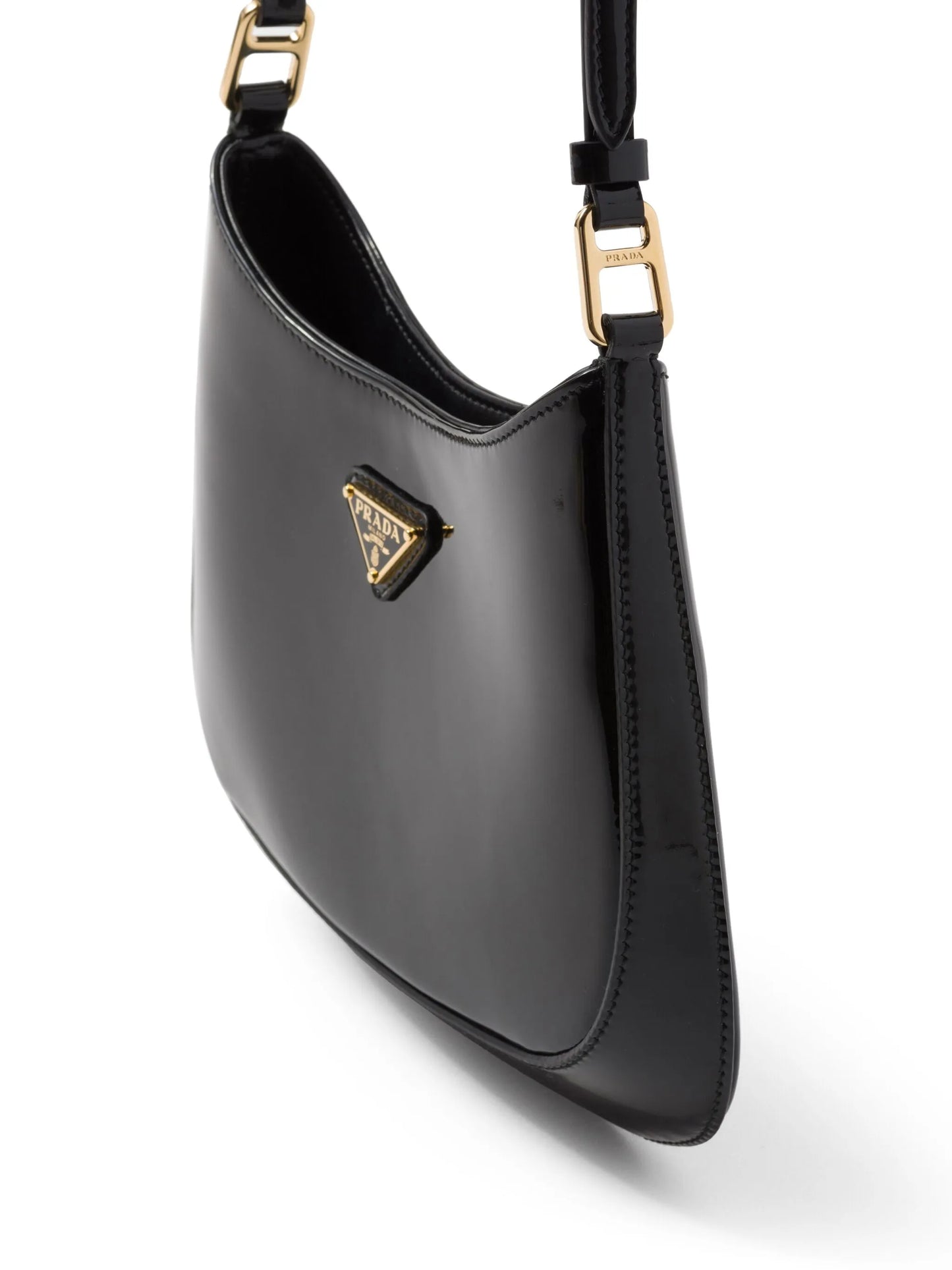 Cleo patent-leather medium shoulder bag