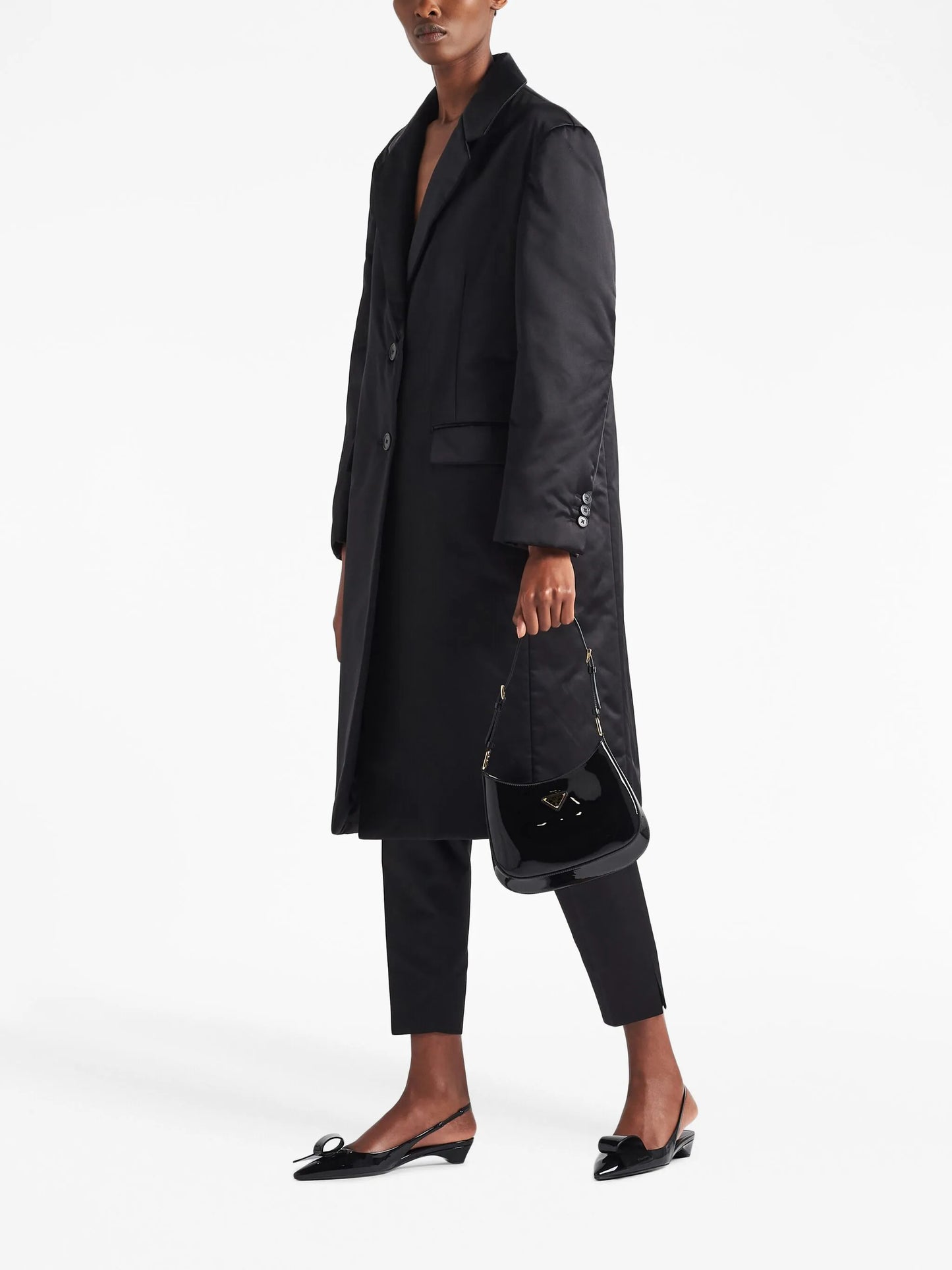 Cleo patent-leather medium shoulder bag