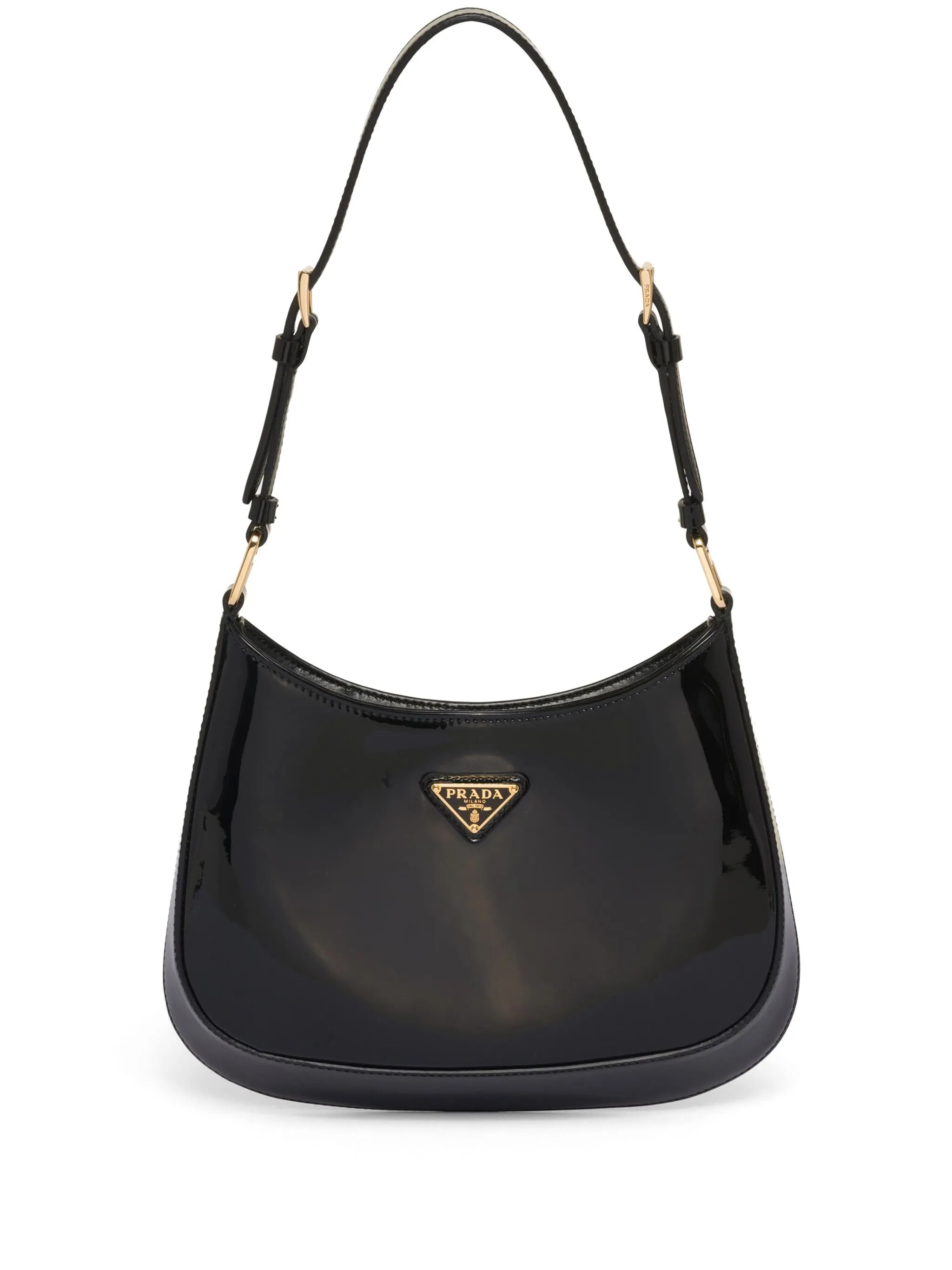 Cleo patent-leather medium shoulder bag