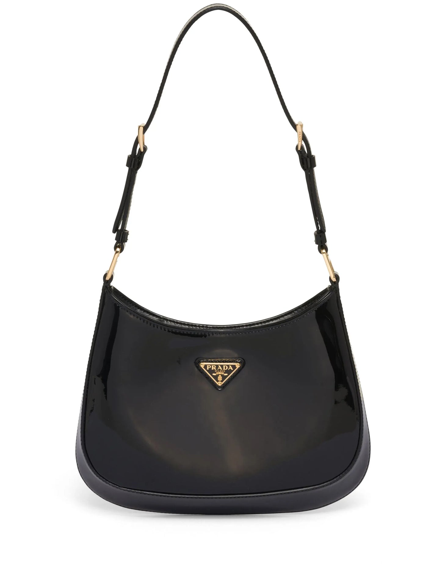 Cleo patent-leather medium shoulder bag