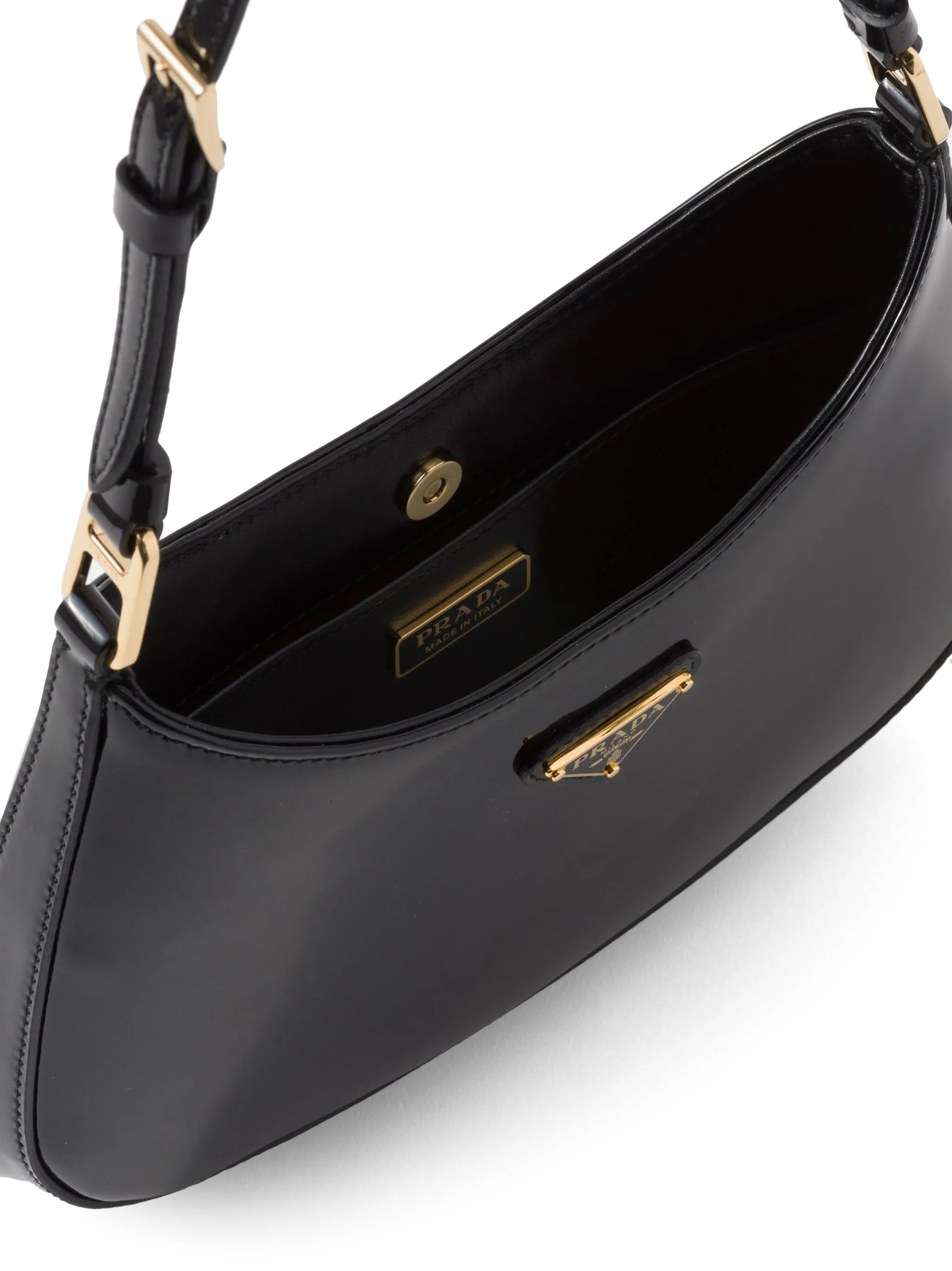 Cleo patent-leather medium shoulder bag