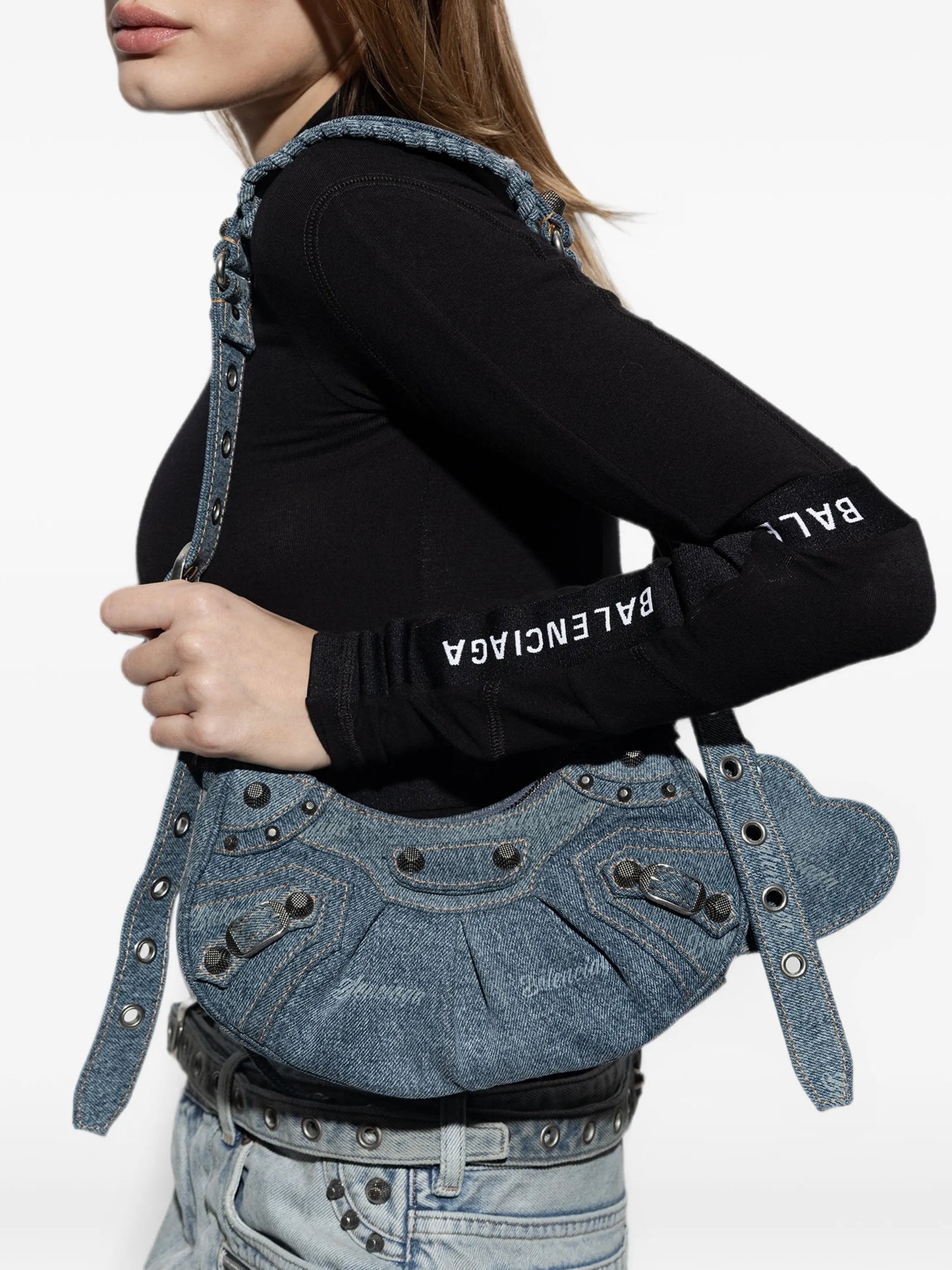 small Le Cagole denim shoulder bag