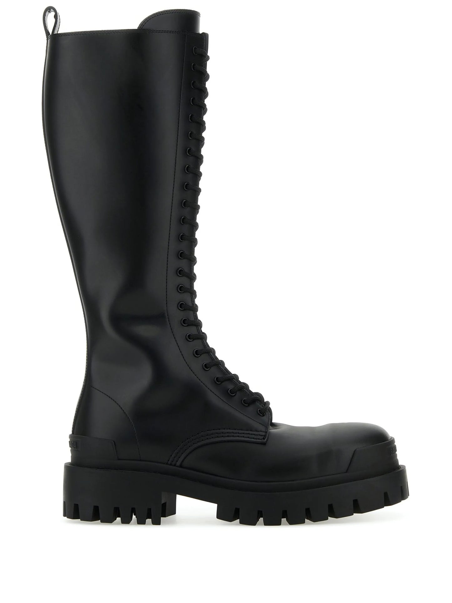 Strike lace-up leather boots