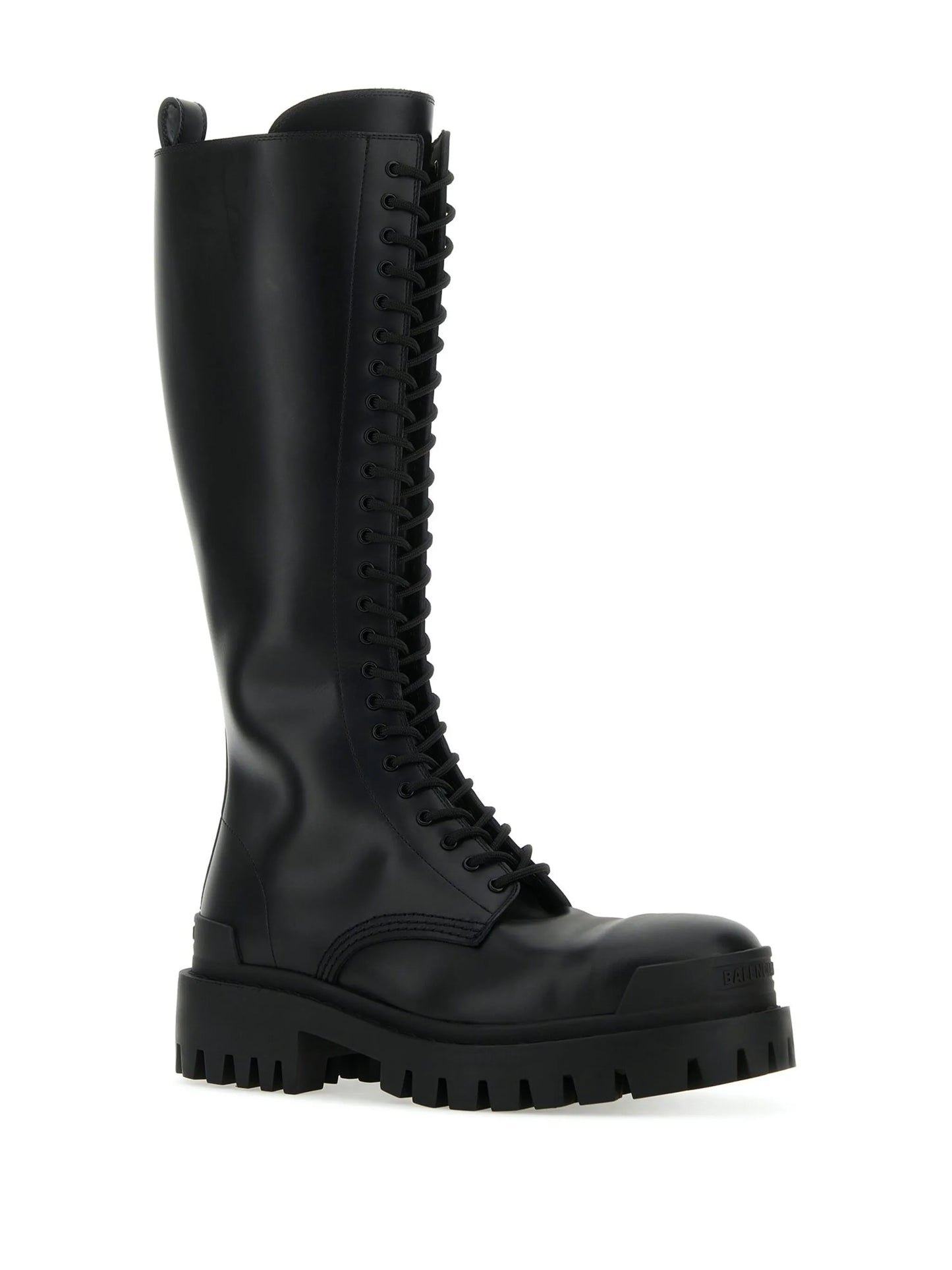 Strike lace-up leather boots