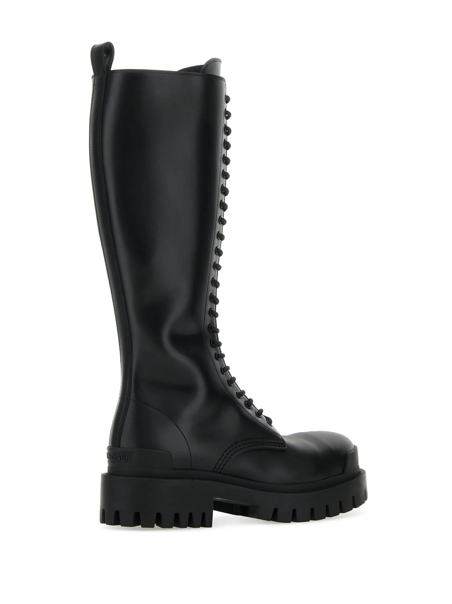 Strike lace-up leather boots