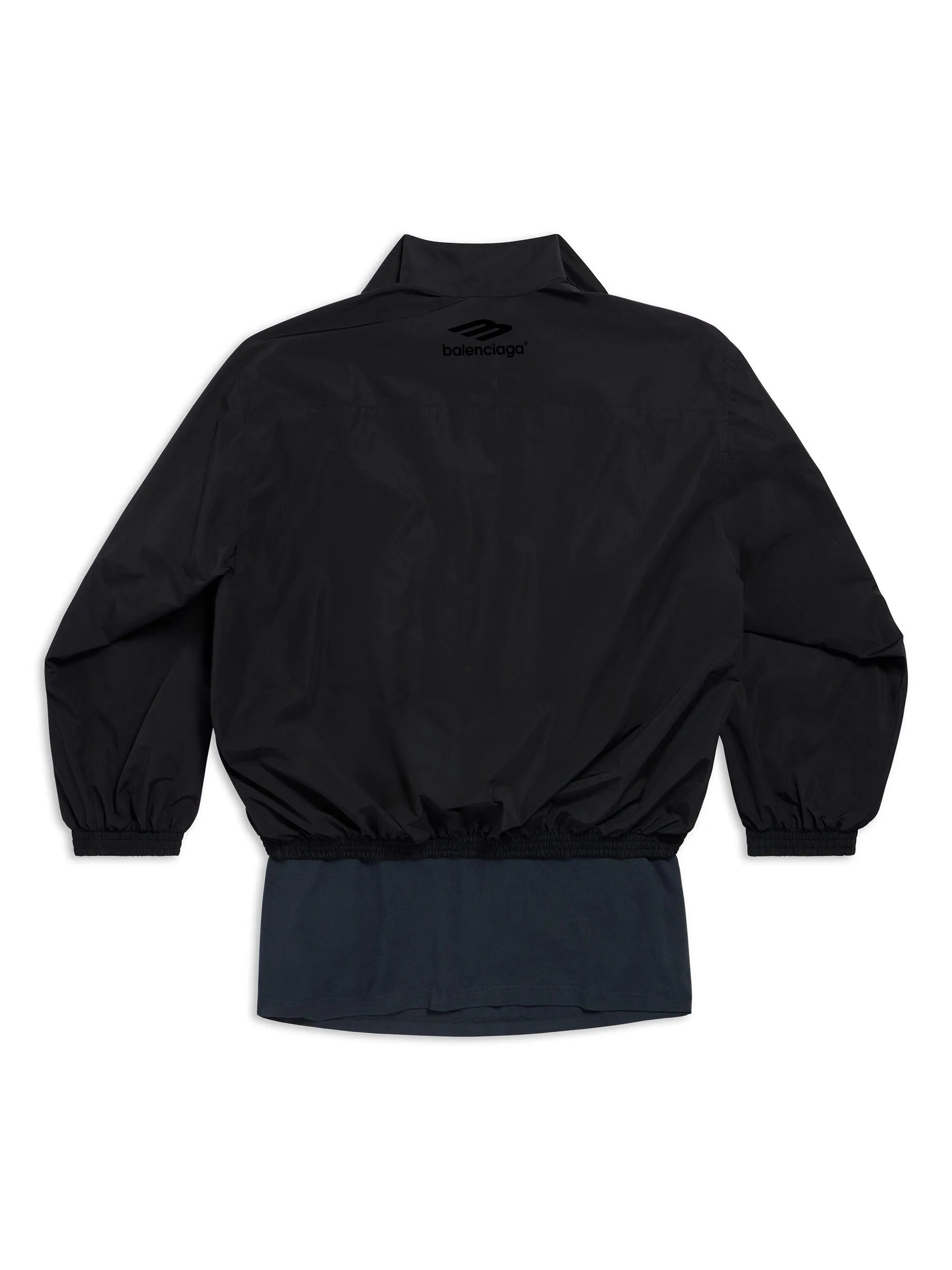 logo-print layered track jacket