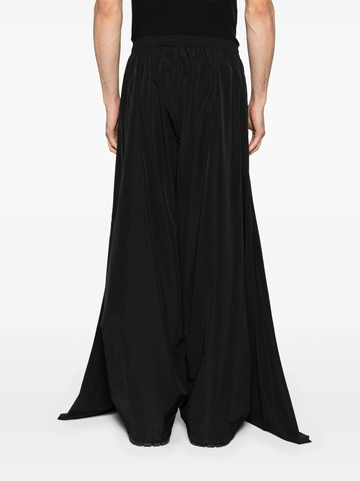 drawstring-waist wide-leg trousers