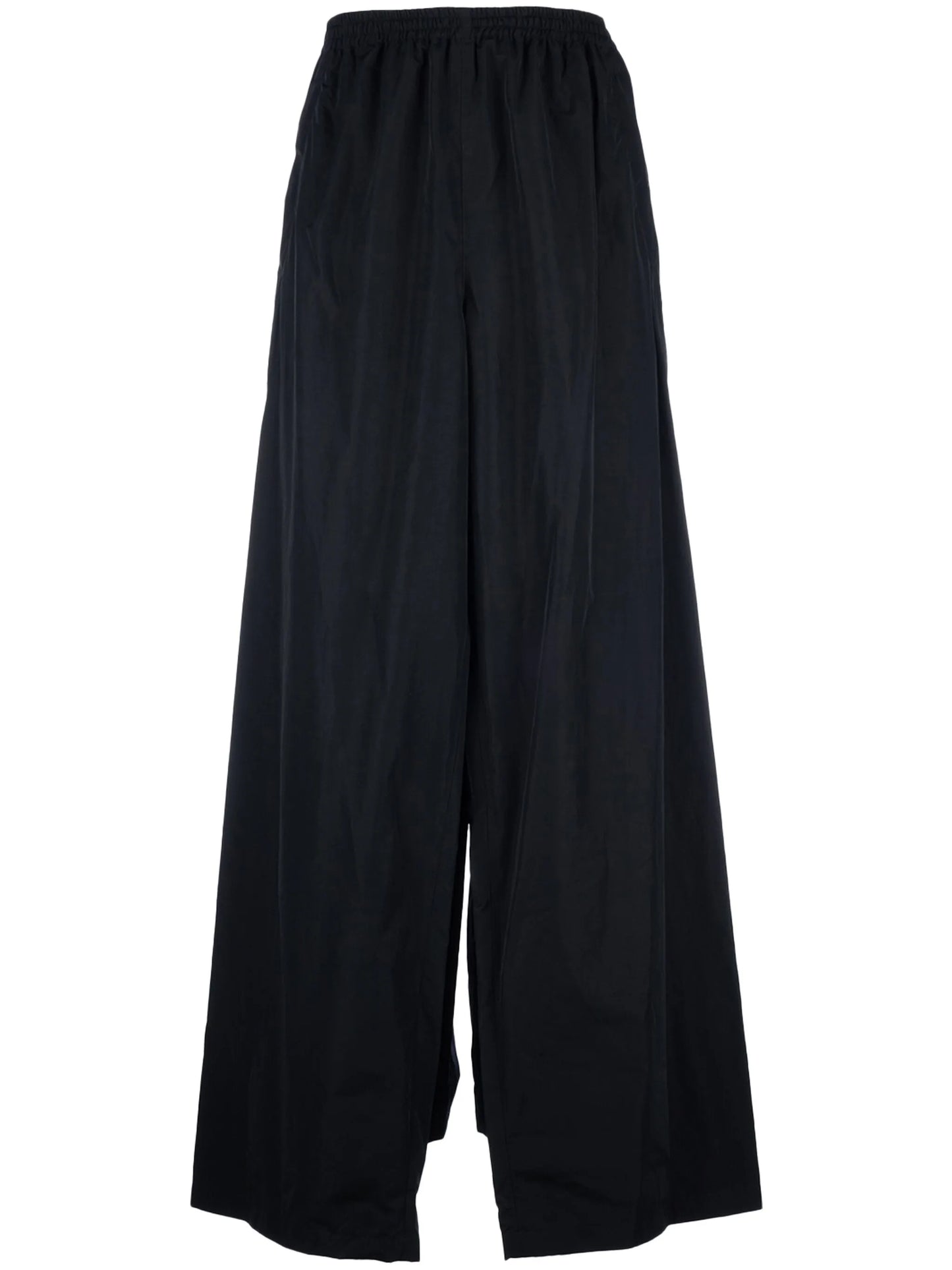 drawstring-waist wide-leg trousers
