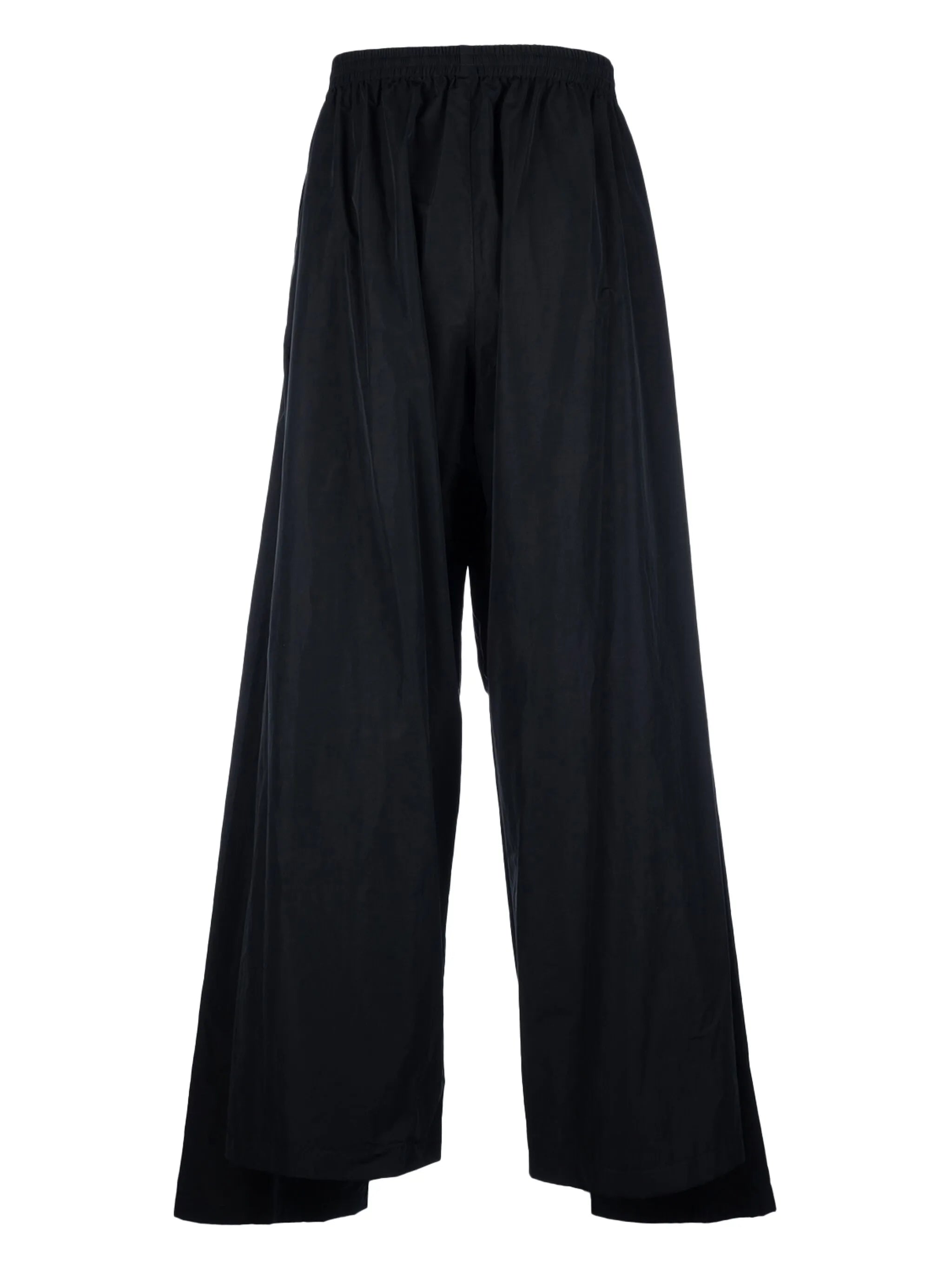 drawstring-waist wide-leg trousers