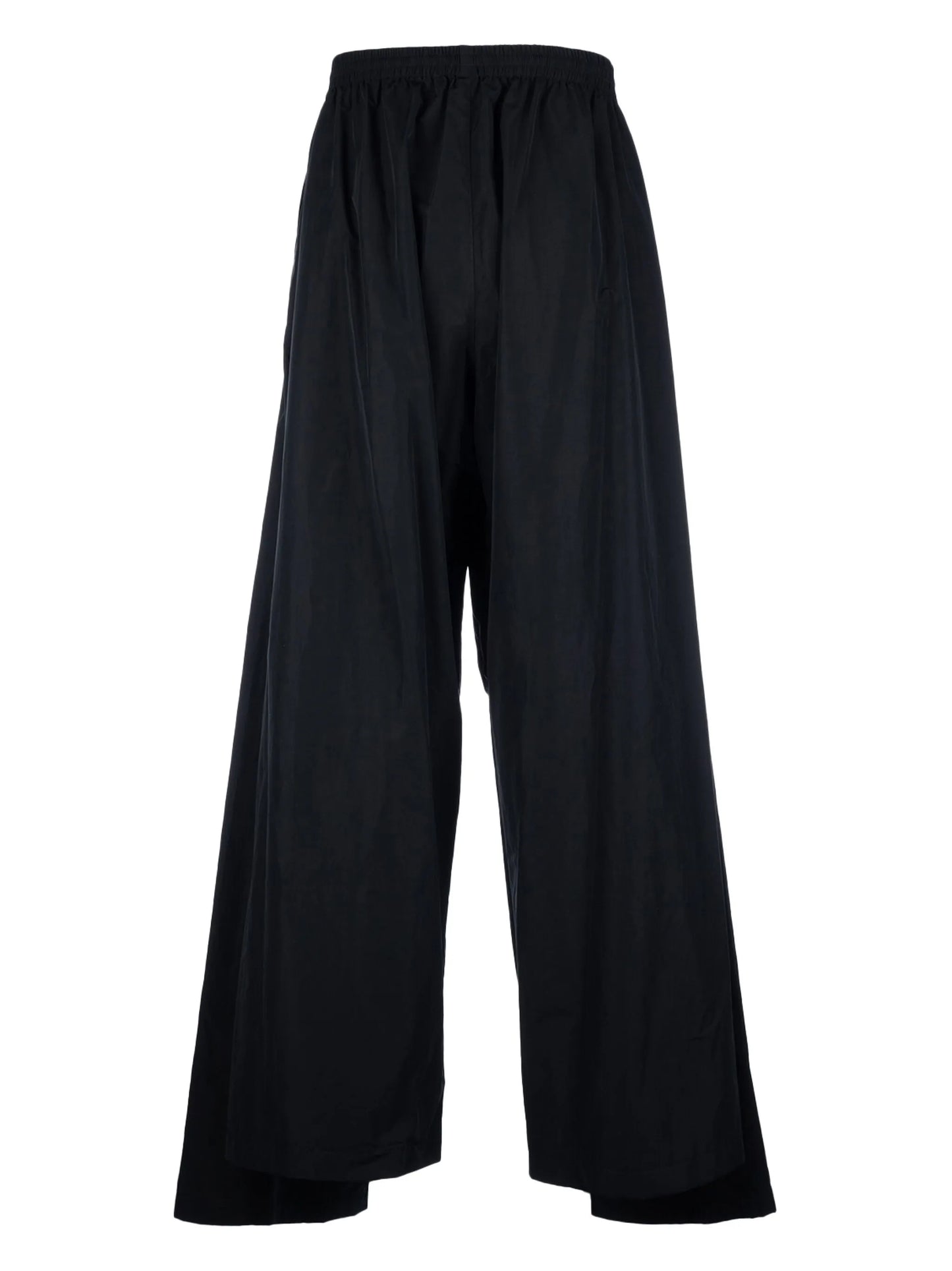 drawstring-waist wide-leg trousers