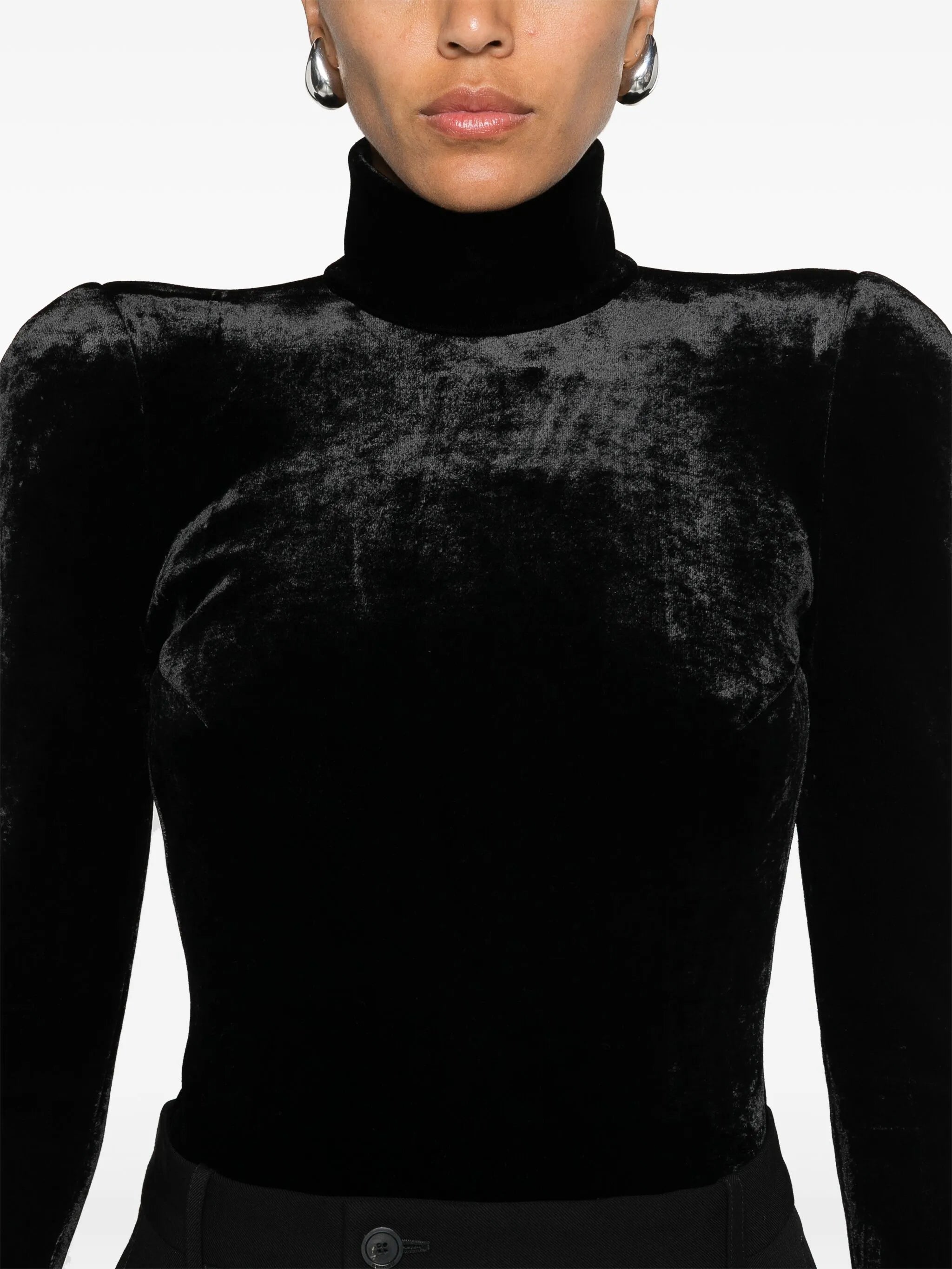Round Shoulder roll-neck top
