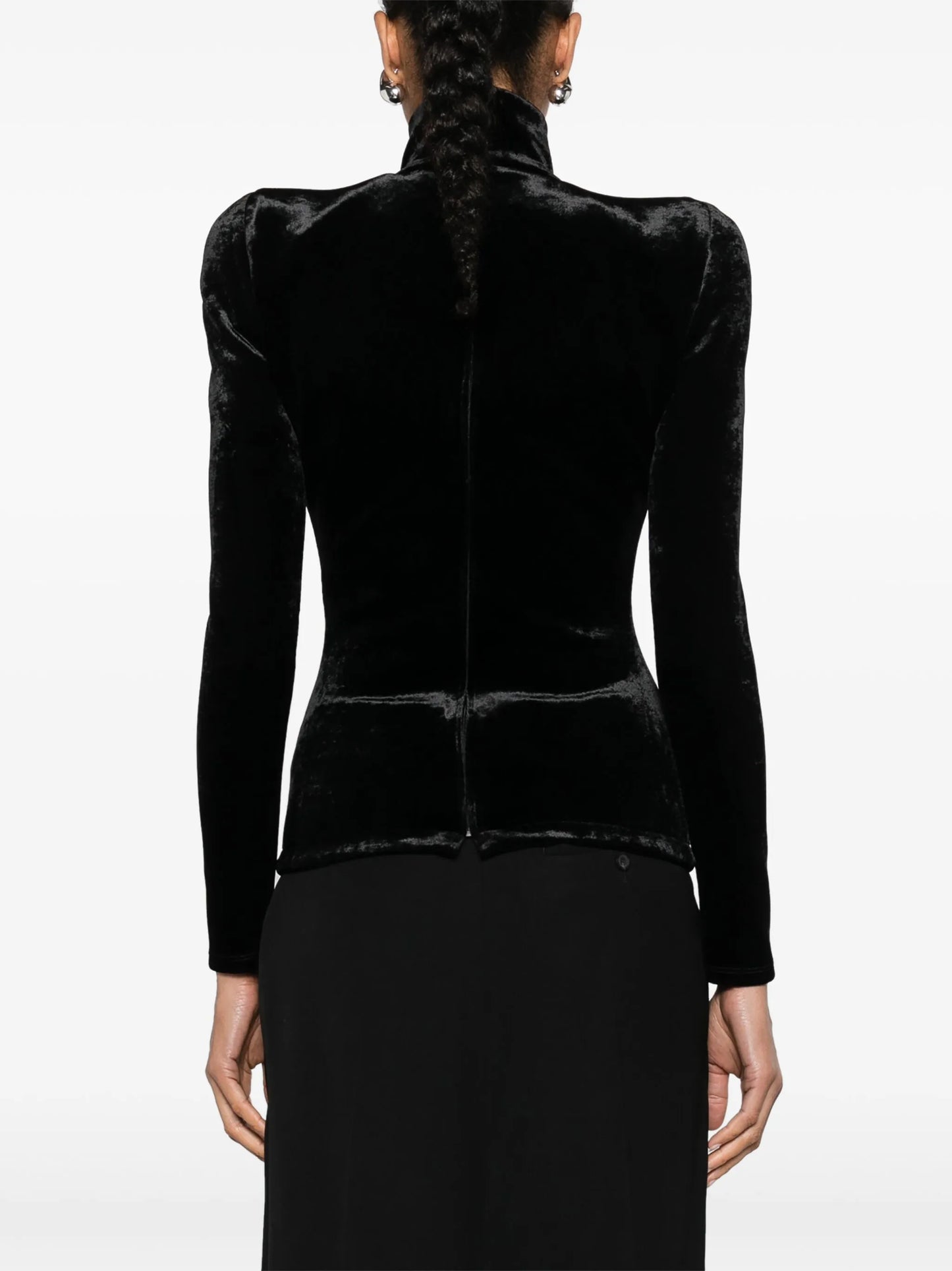 Round Shoulder roll-neck top