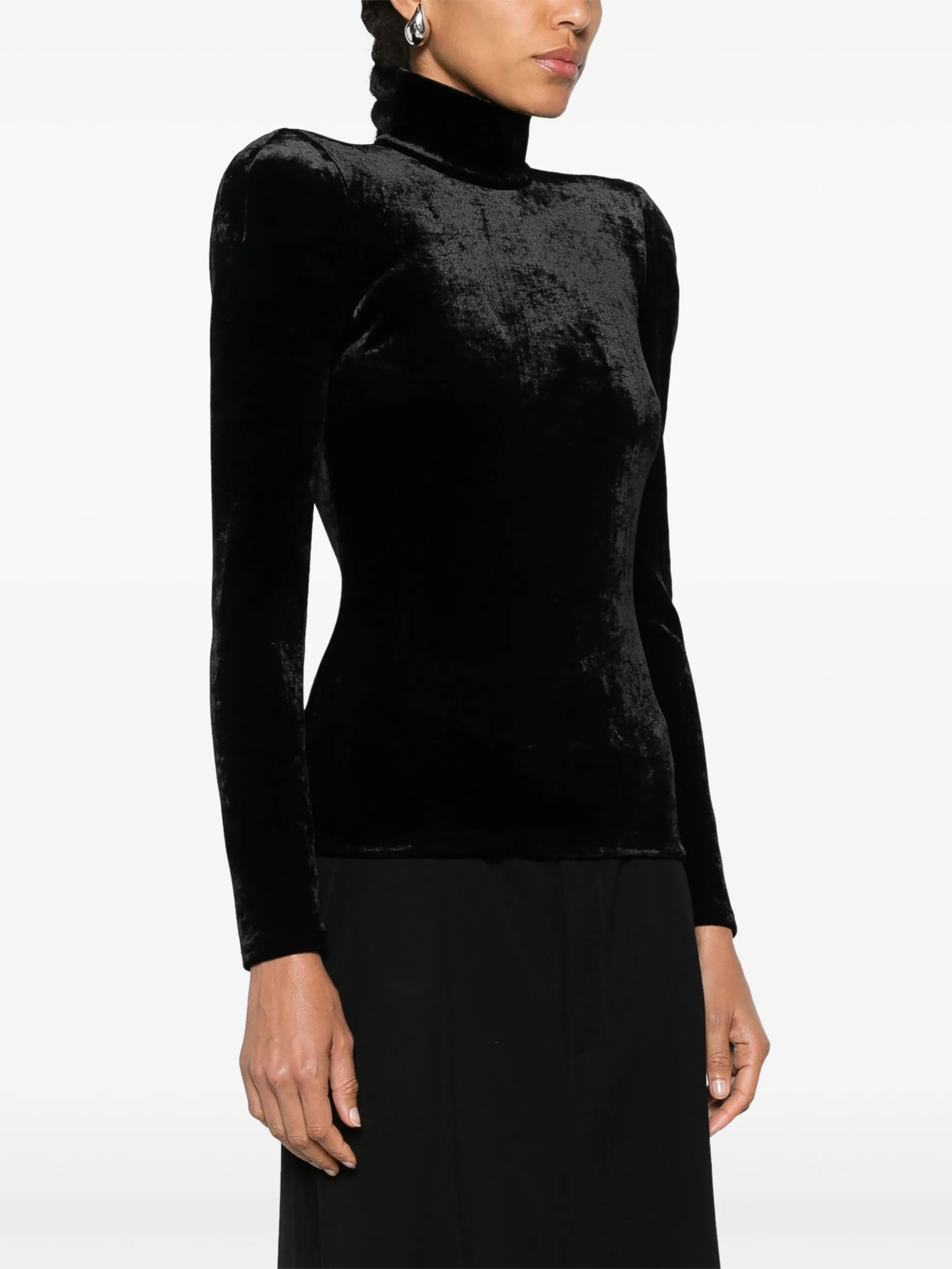 Round Shoulder roll-neck top