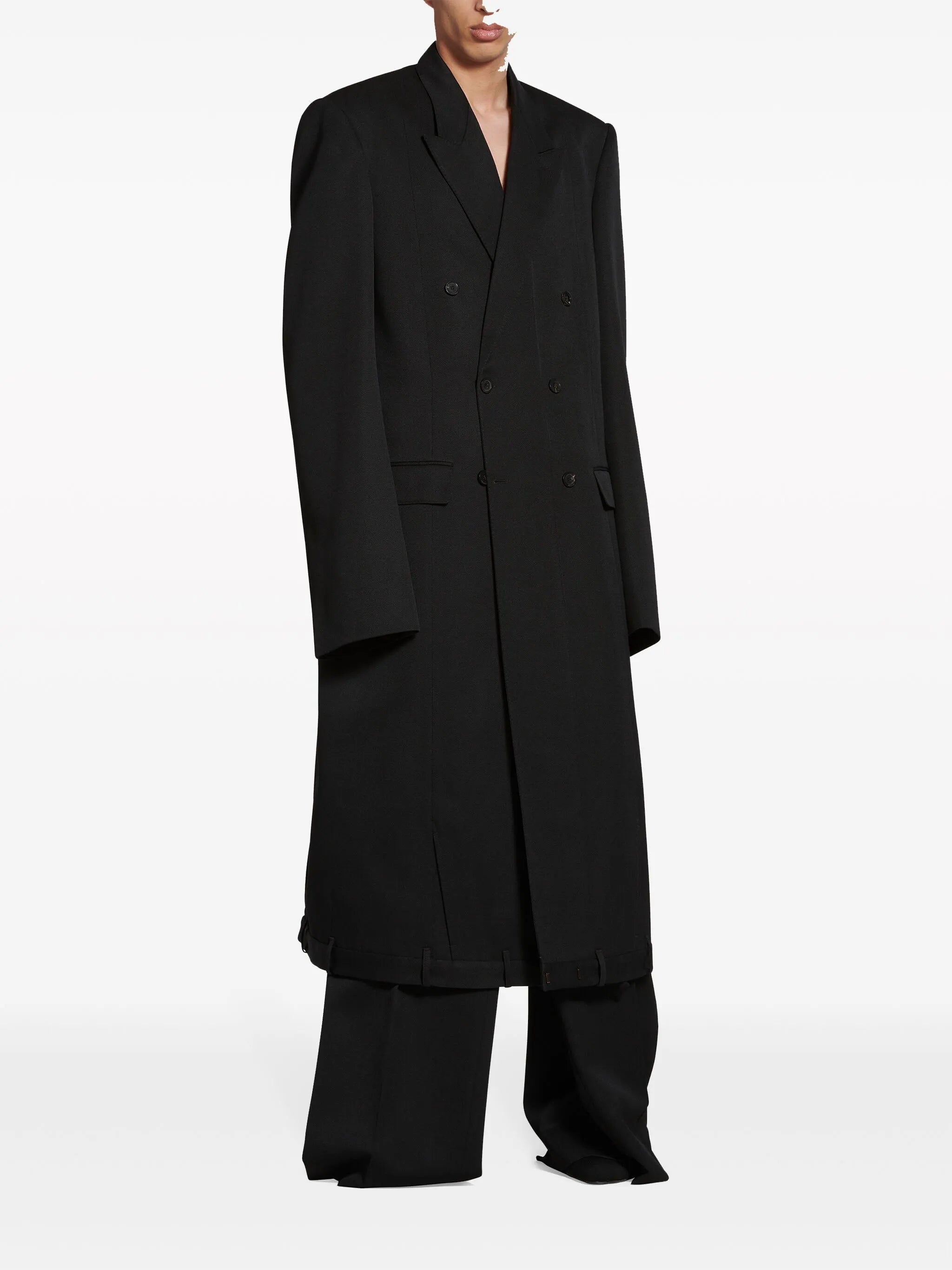 Deconstructed wool coat