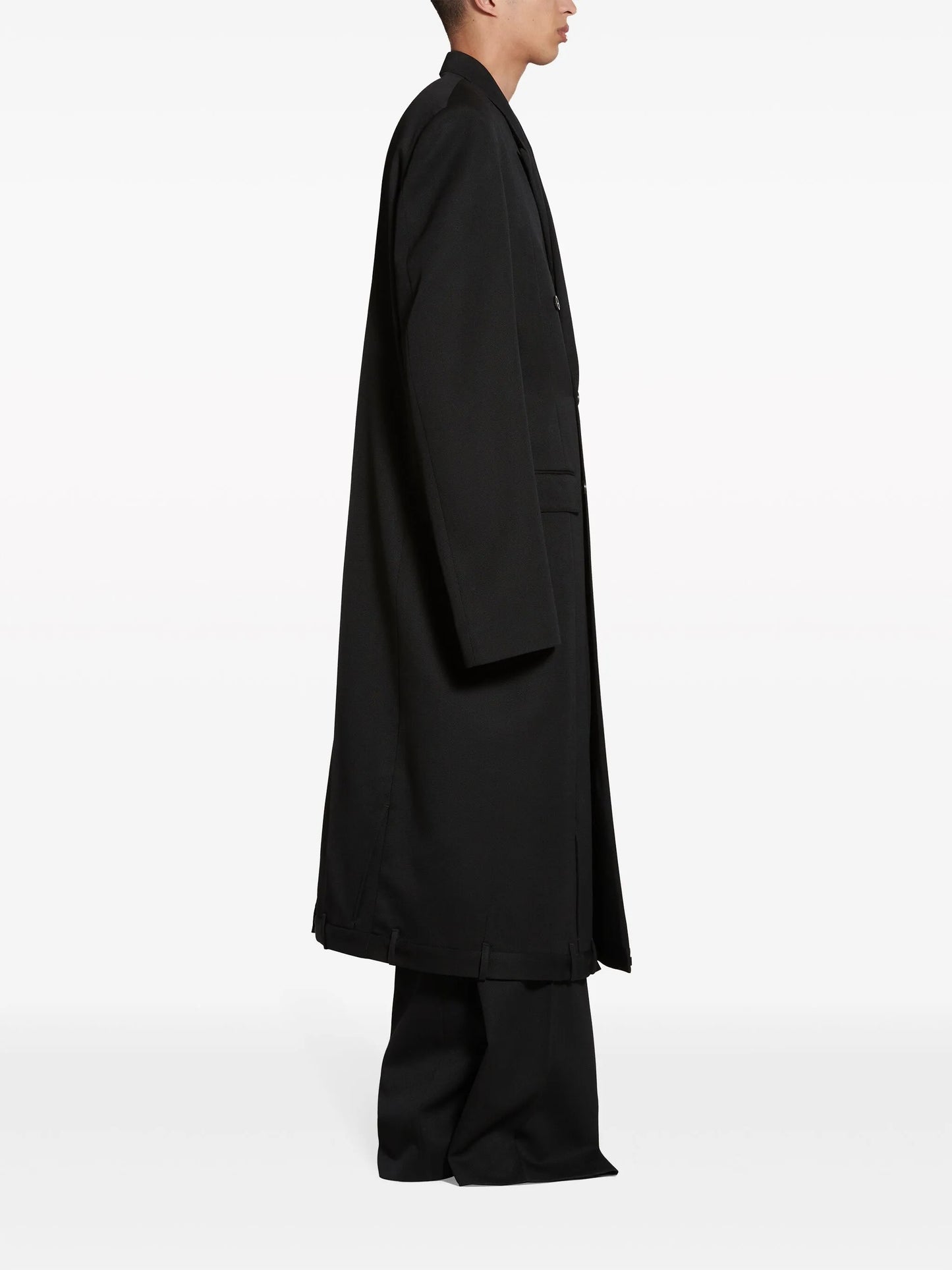 Deconstructed wool coat