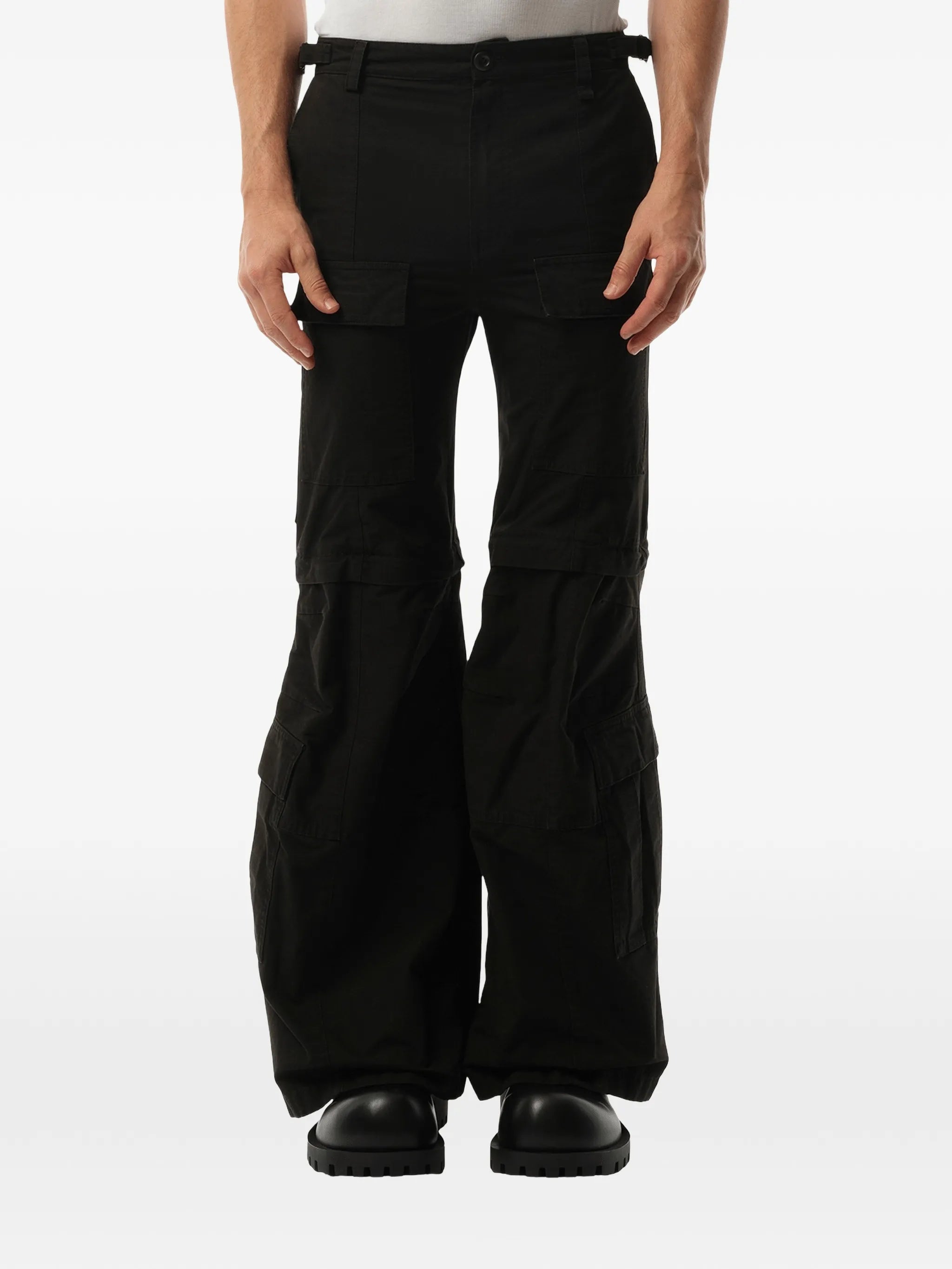 flared cargo trousers