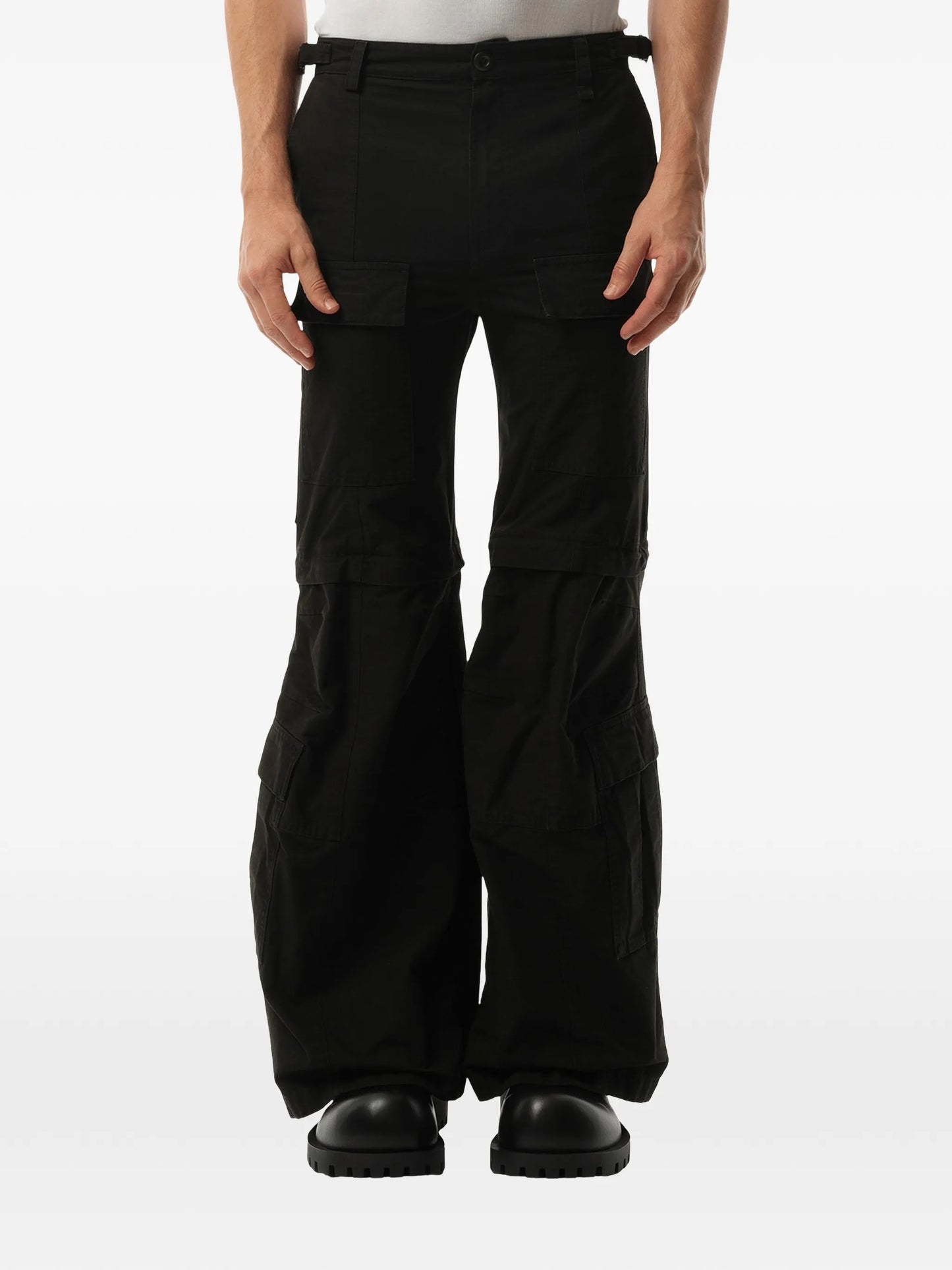 flared cargo trousers