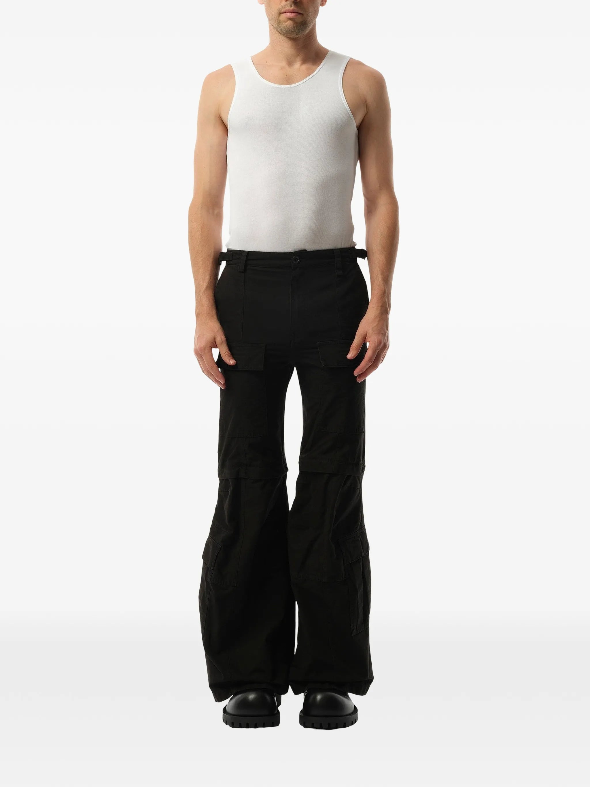 flared cargo trousers
