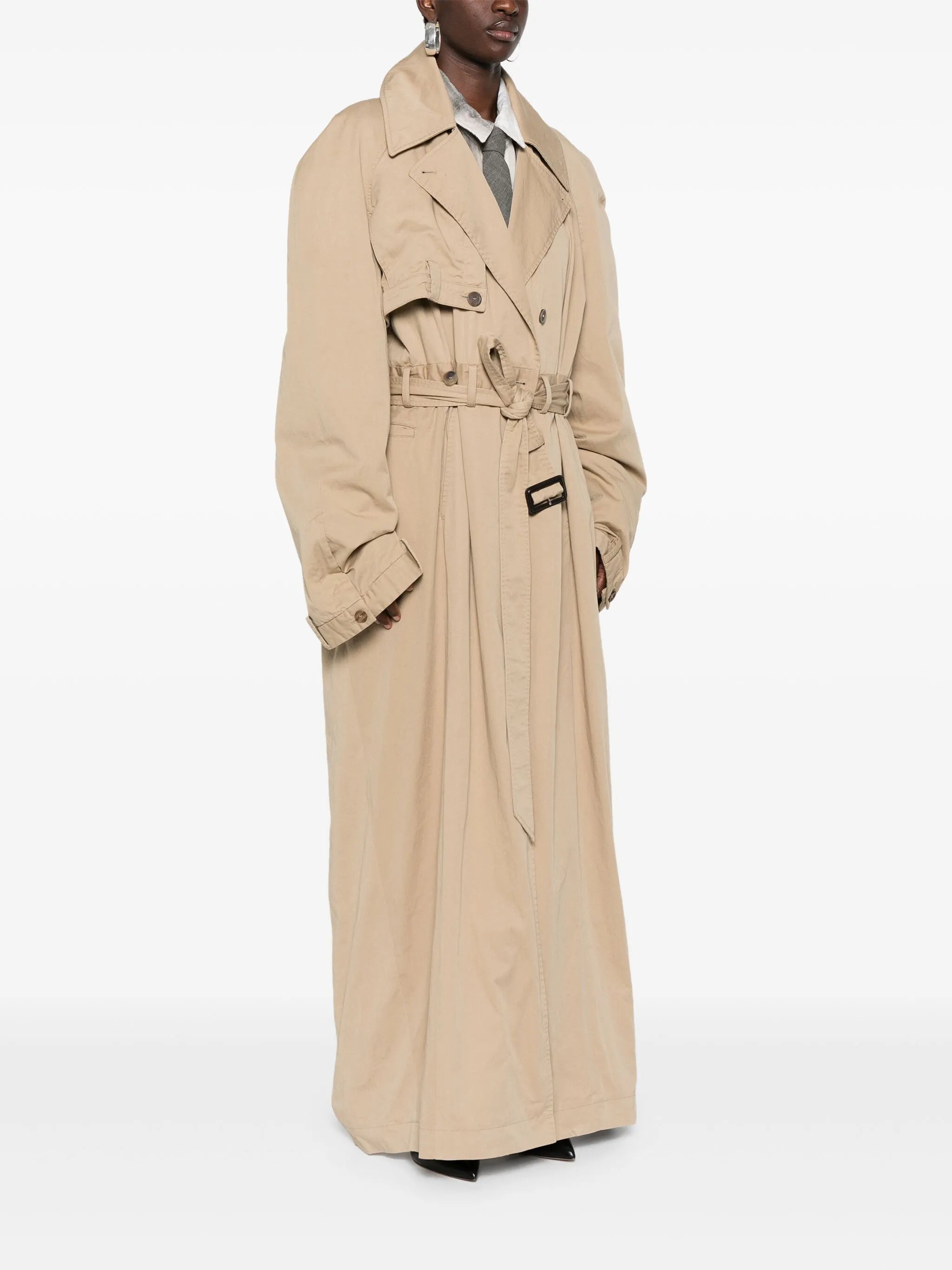 deconstructed-design trench coat