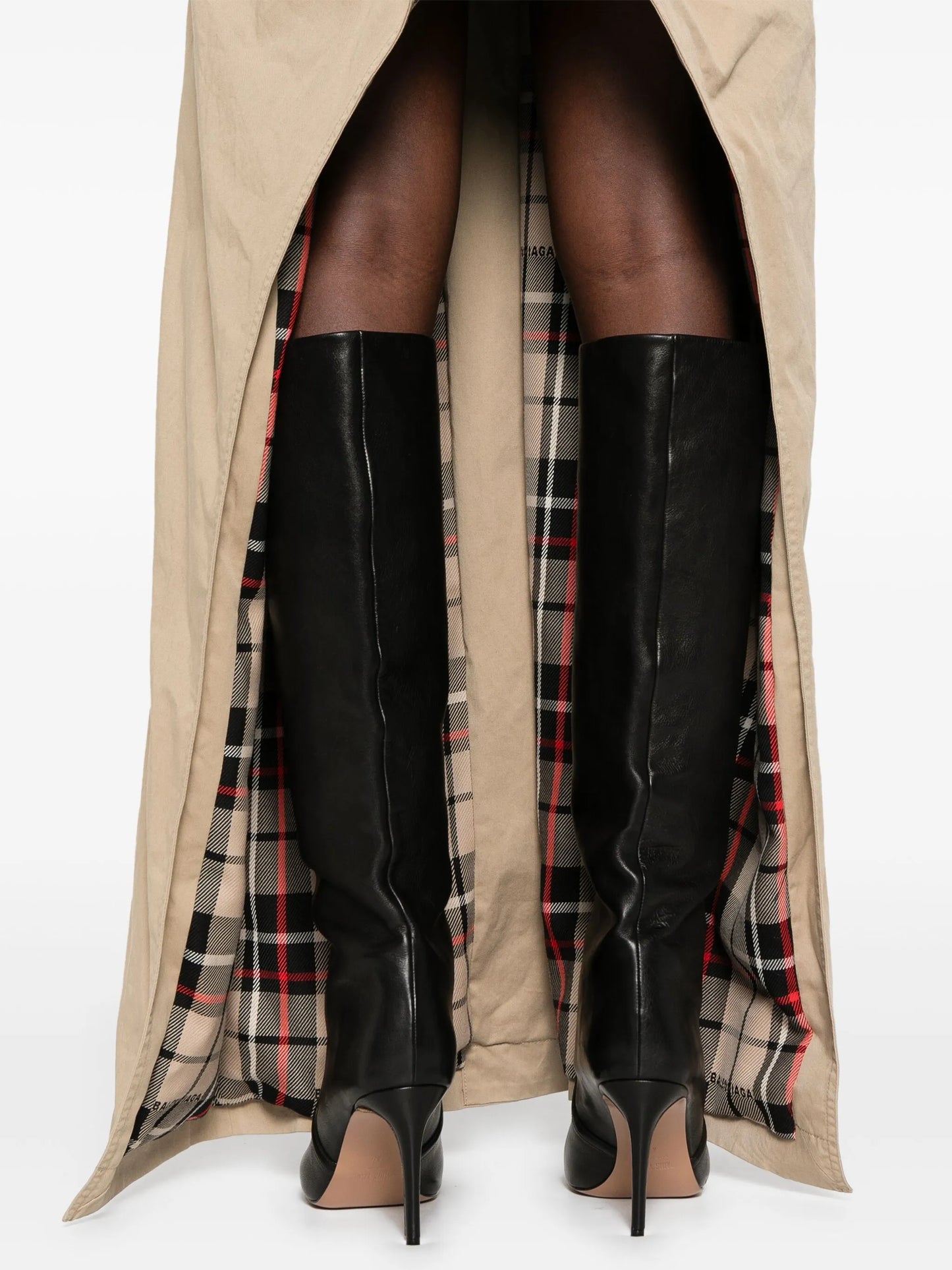 deconstructed-design trench coat