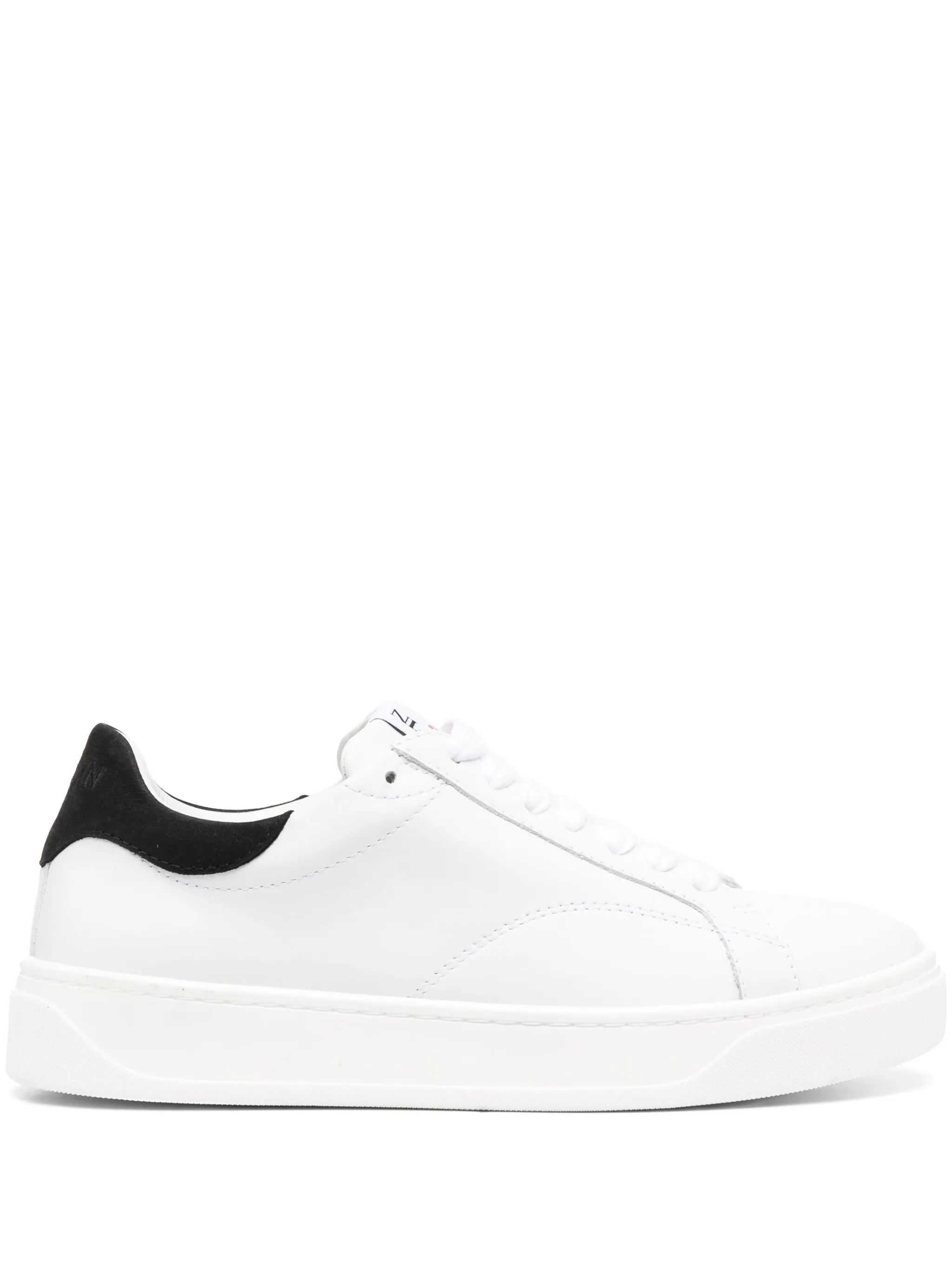 logo-patch lace-up sneakers