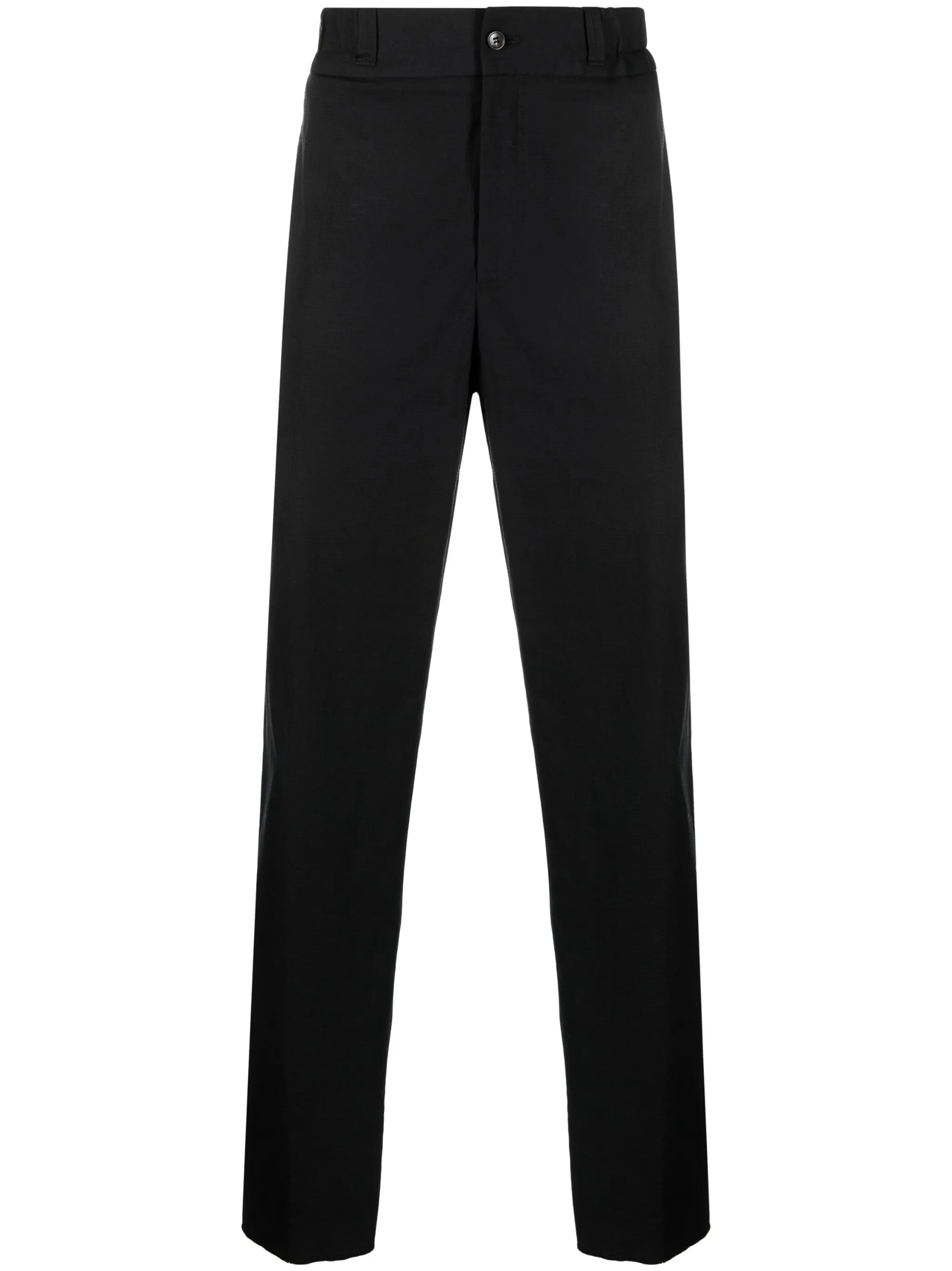 high-waist straight-leg trousers