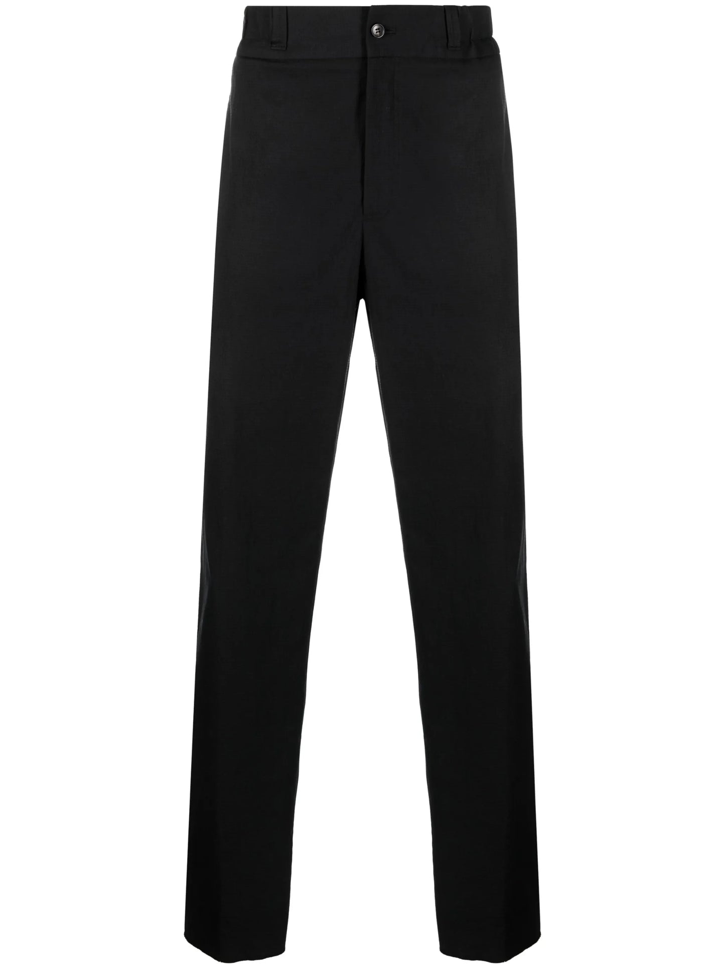 high-waist straight-leg trousers
