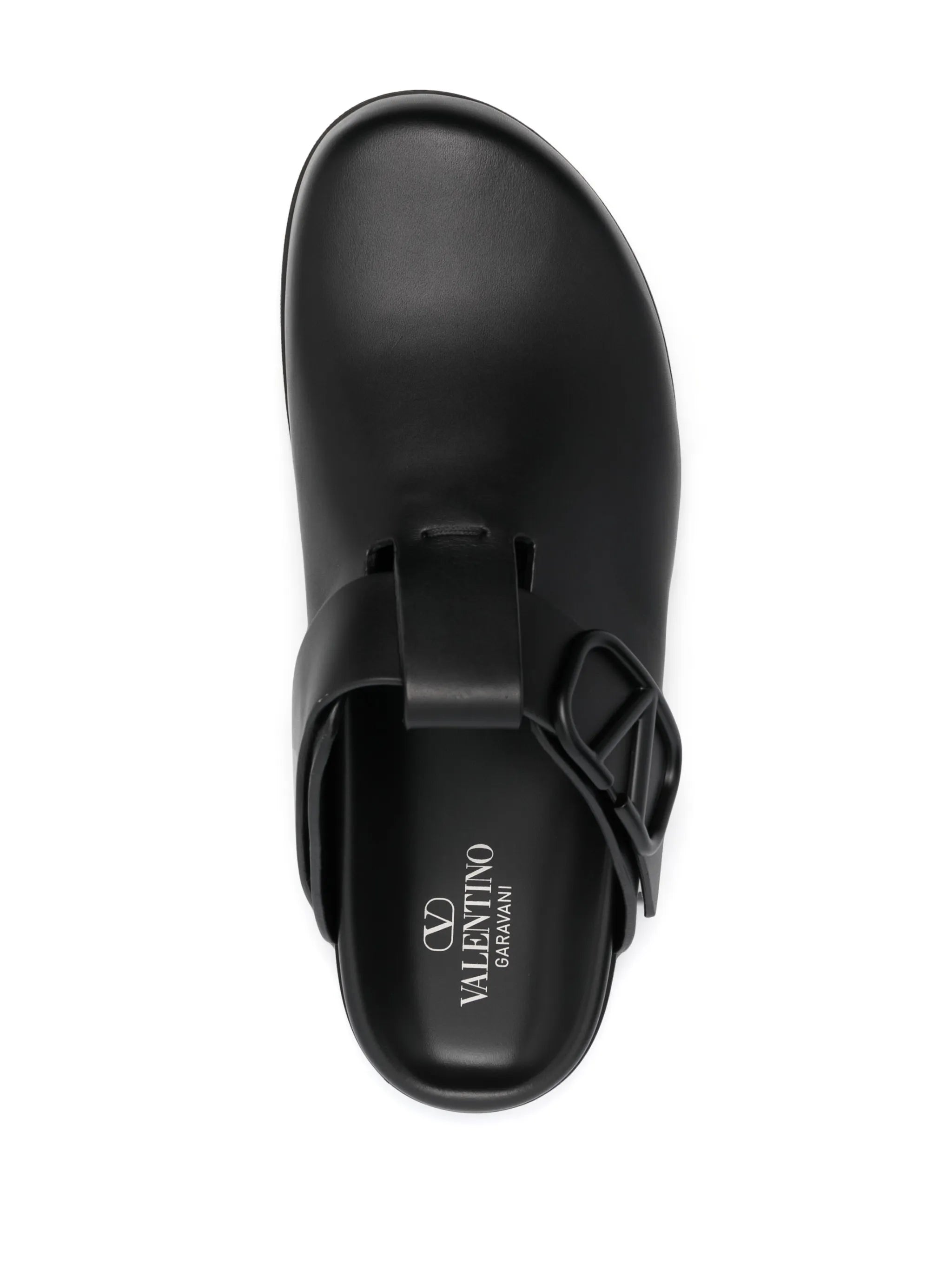 VLogo leather tonal slippers