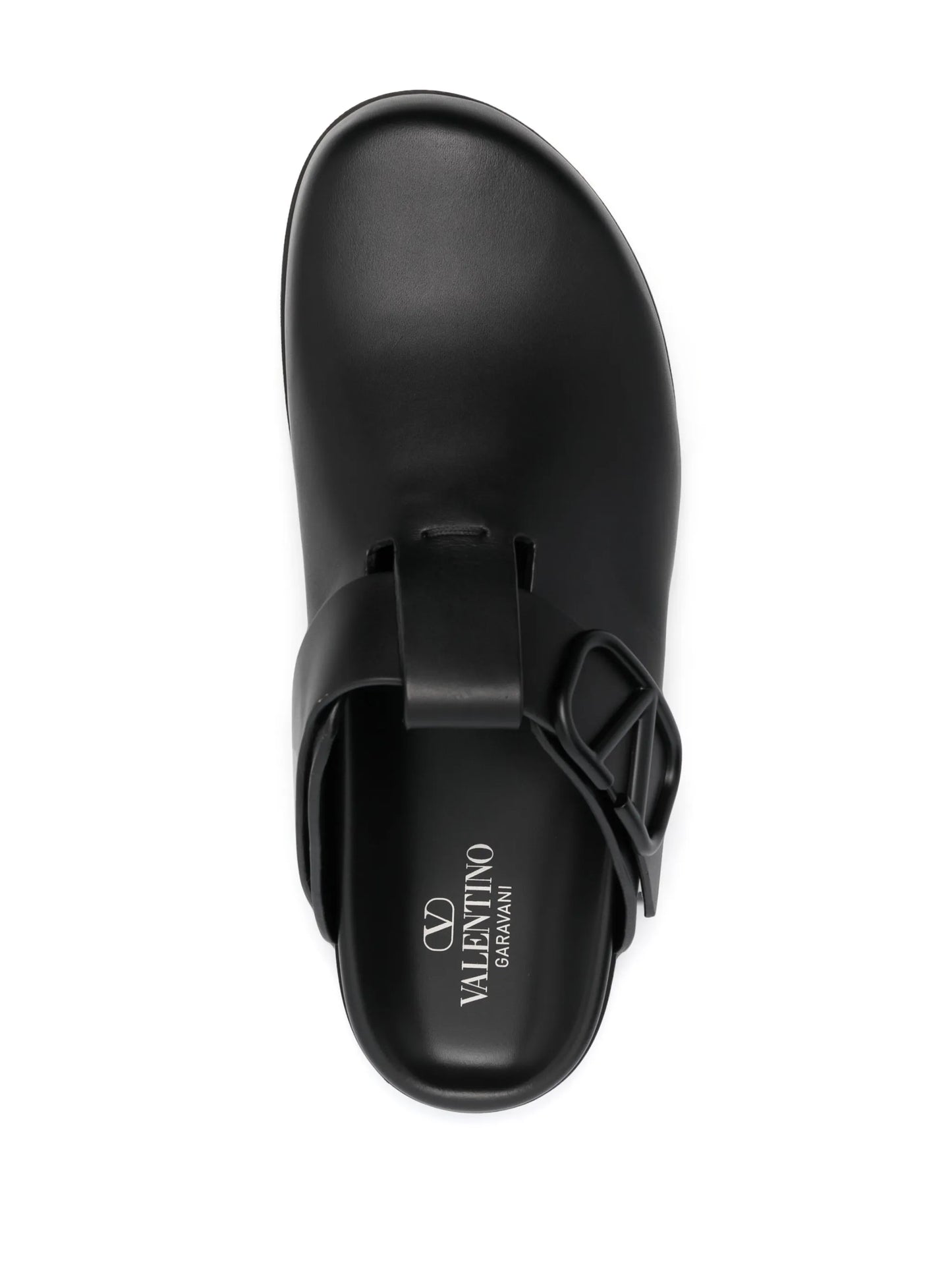 VLogo leather tonal slippers