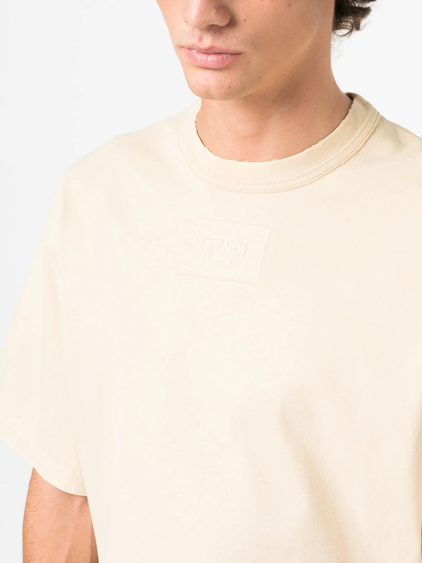 logo-embroidered cotton T-shirt