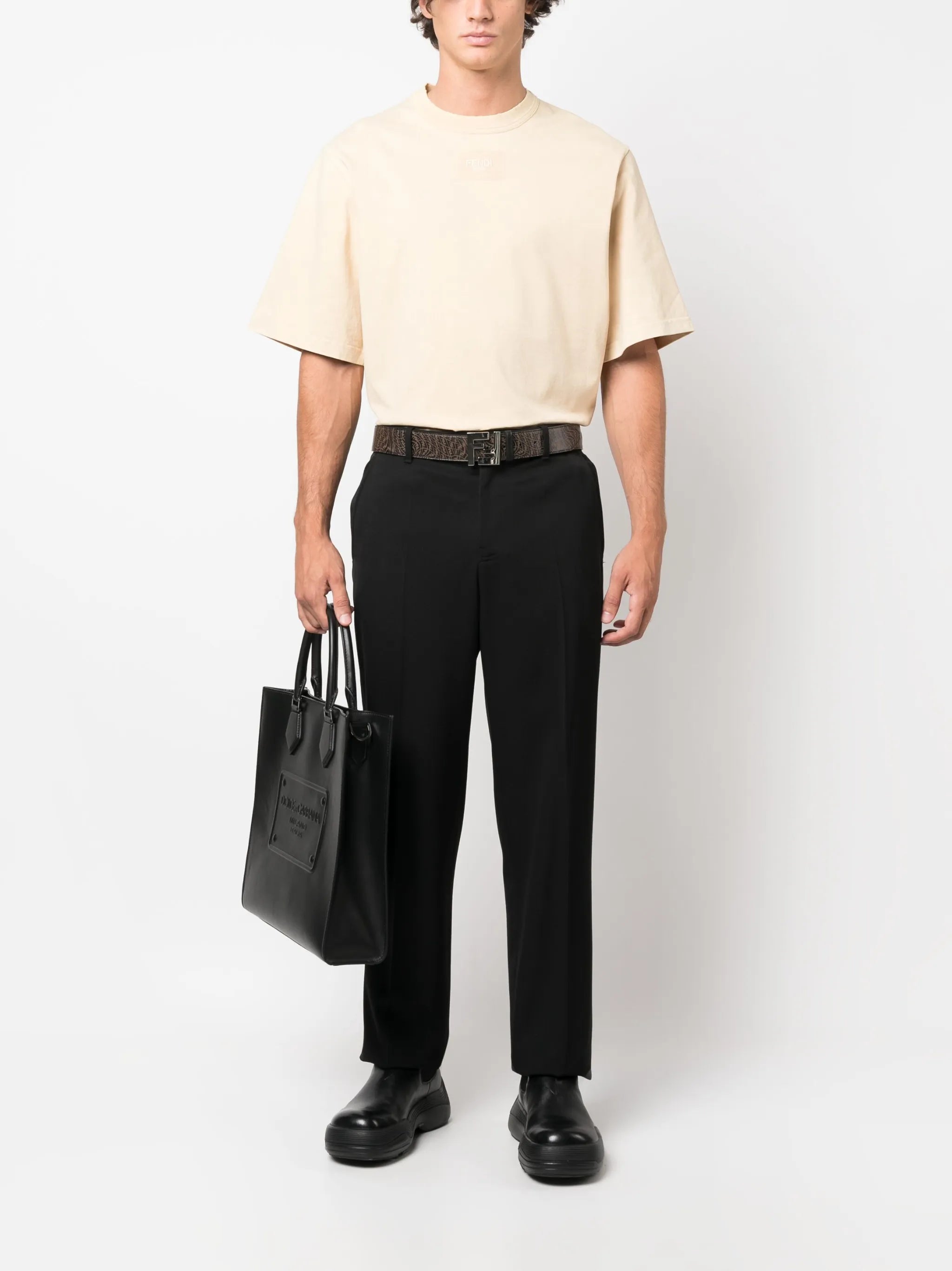 logo-embroidered cotton T-shirt