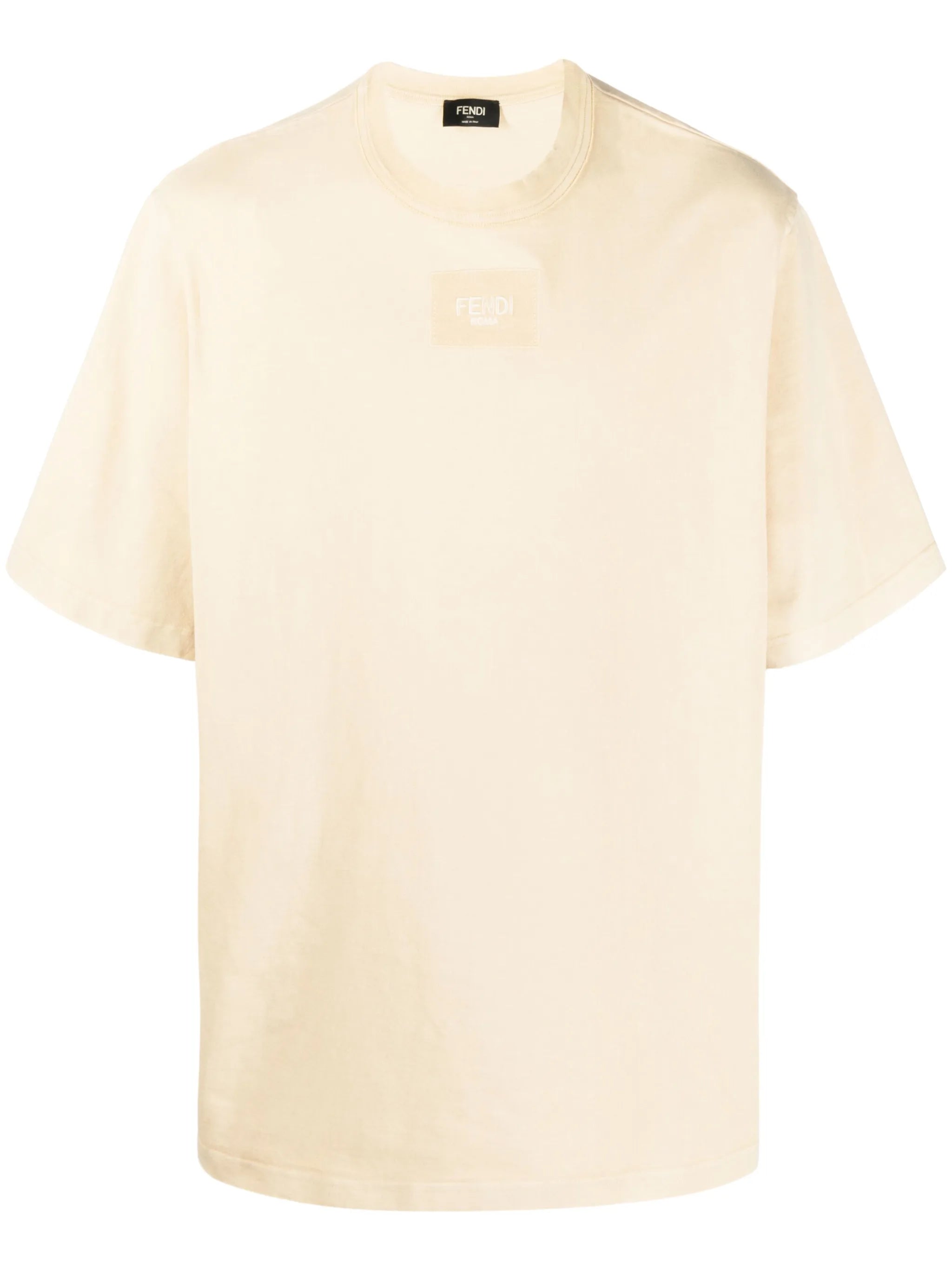 logo-embroidered cotton T-shirt