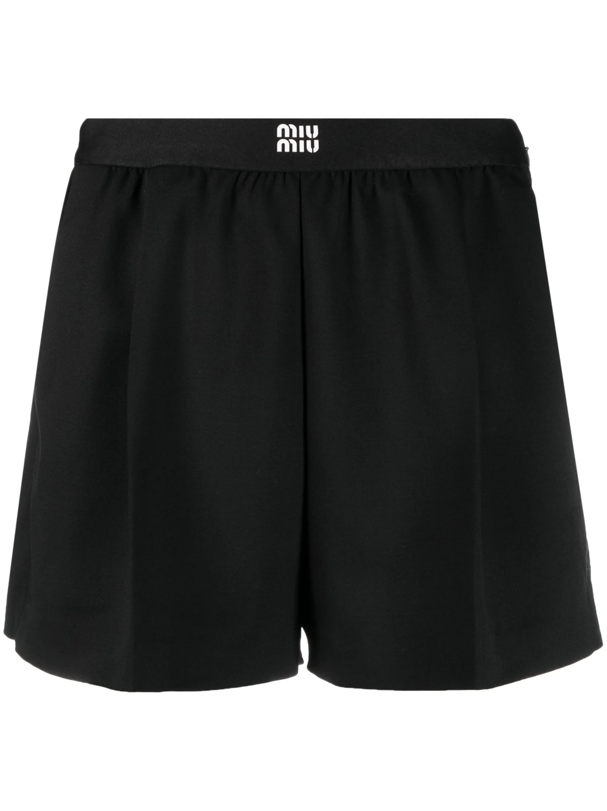 logo-print high-waisted shorts
