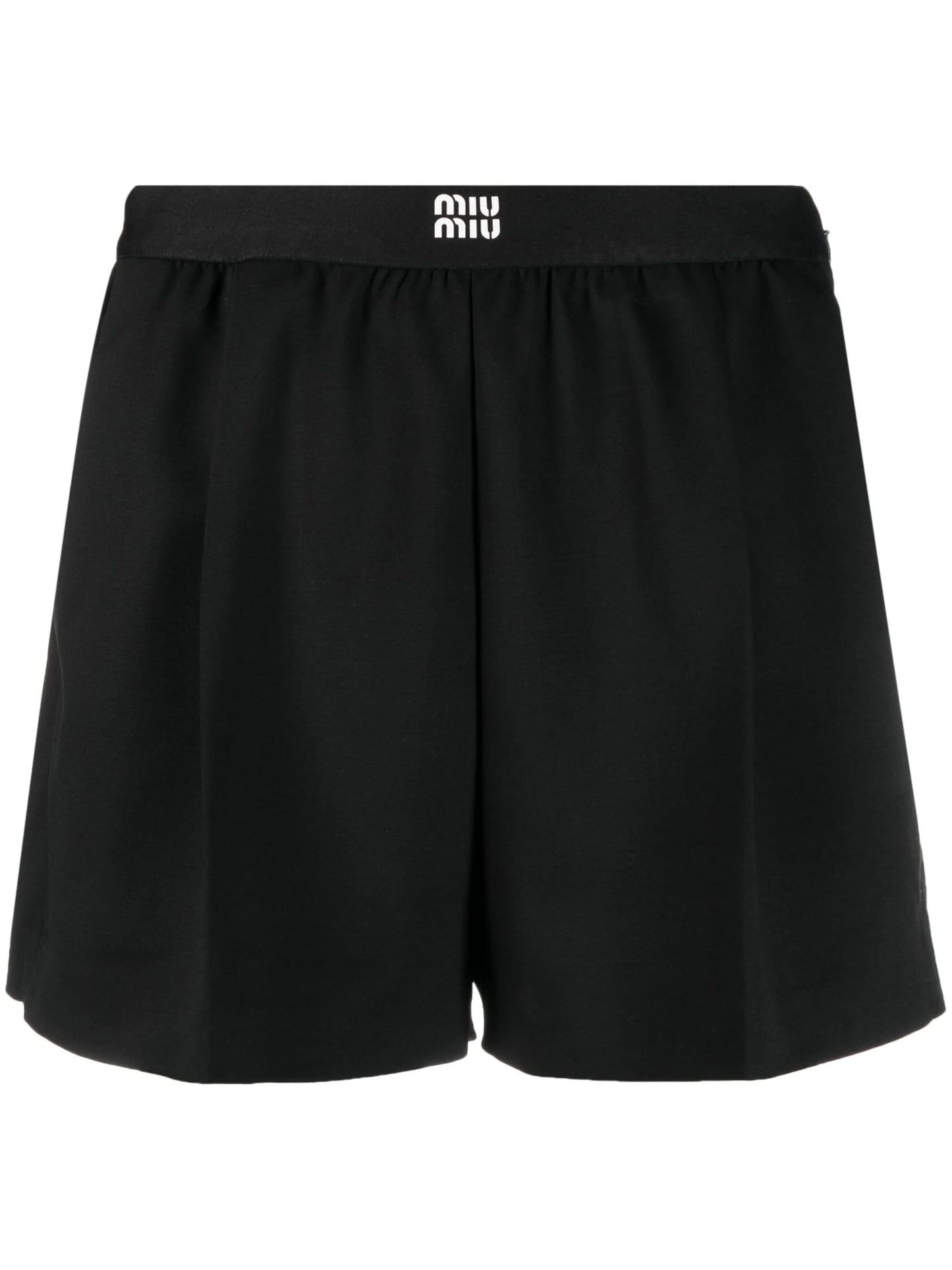 logo-print high-waisted shorts