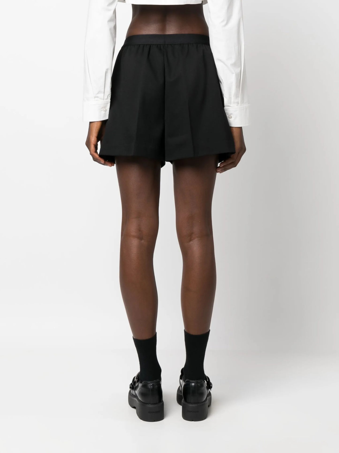 logo-print high-waisted shorts