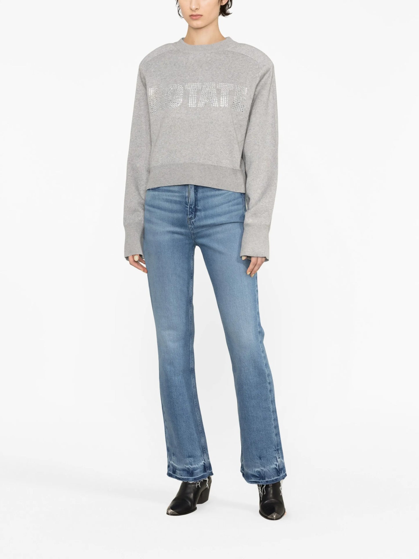 Firm embellished organic cotton sweatshirt