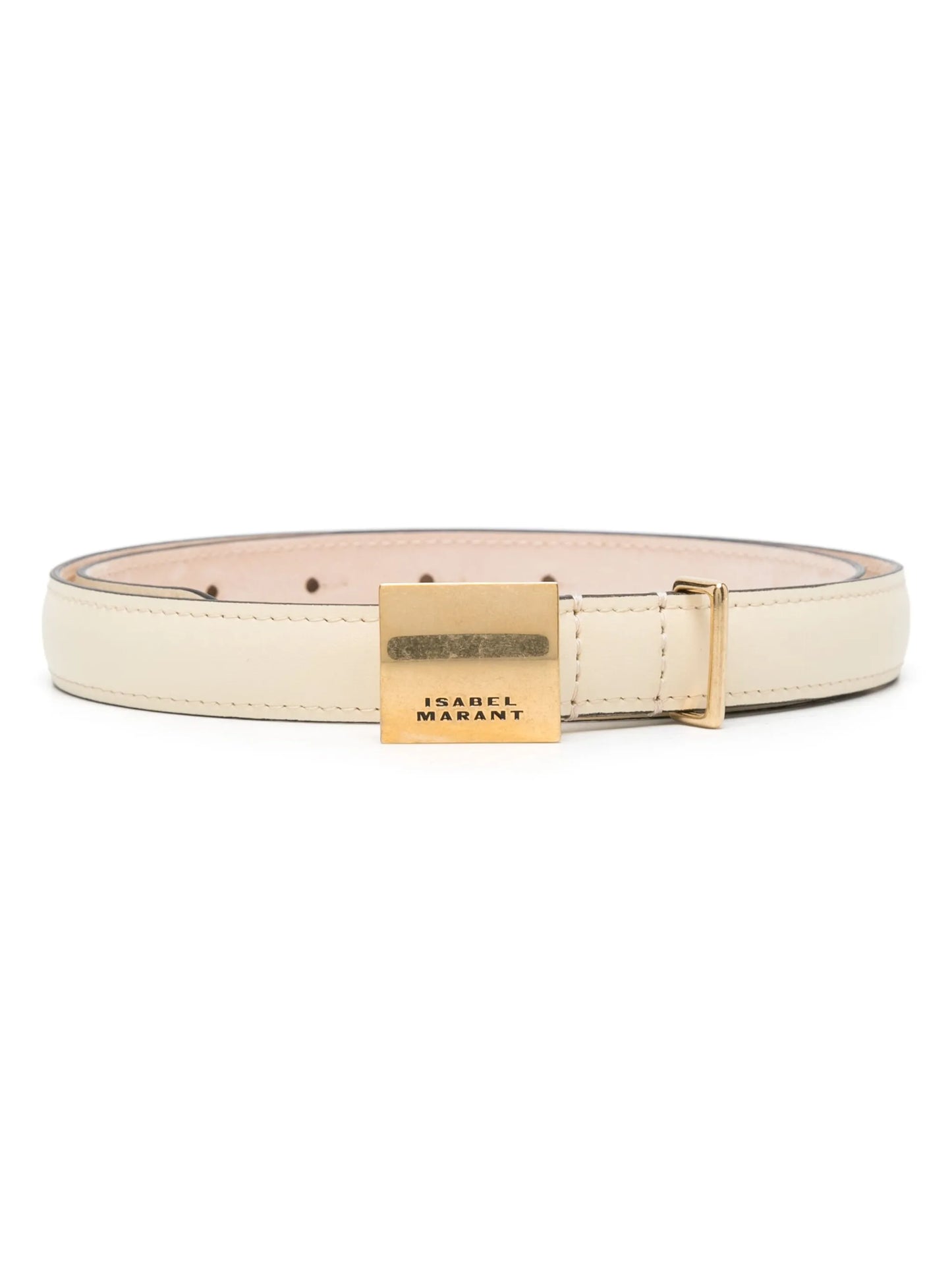 Lowell buckled leather belt