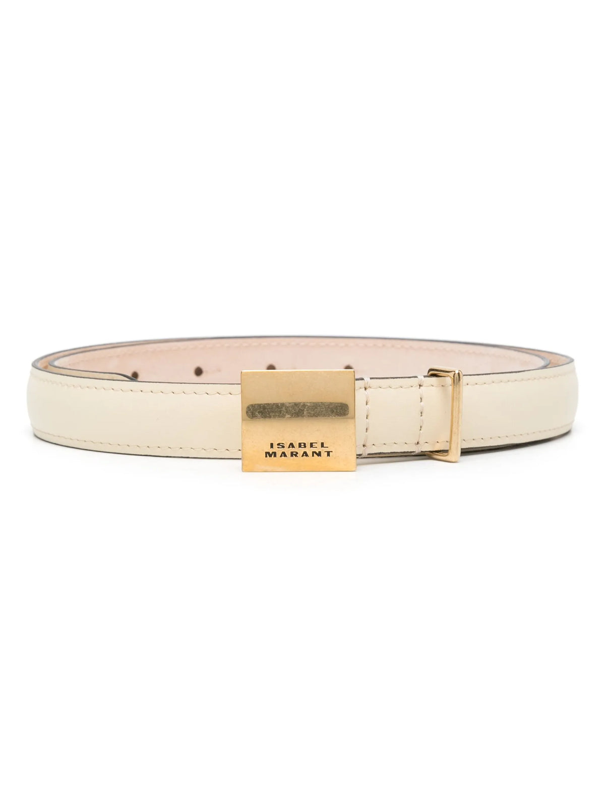 Lowell buckled leather belt