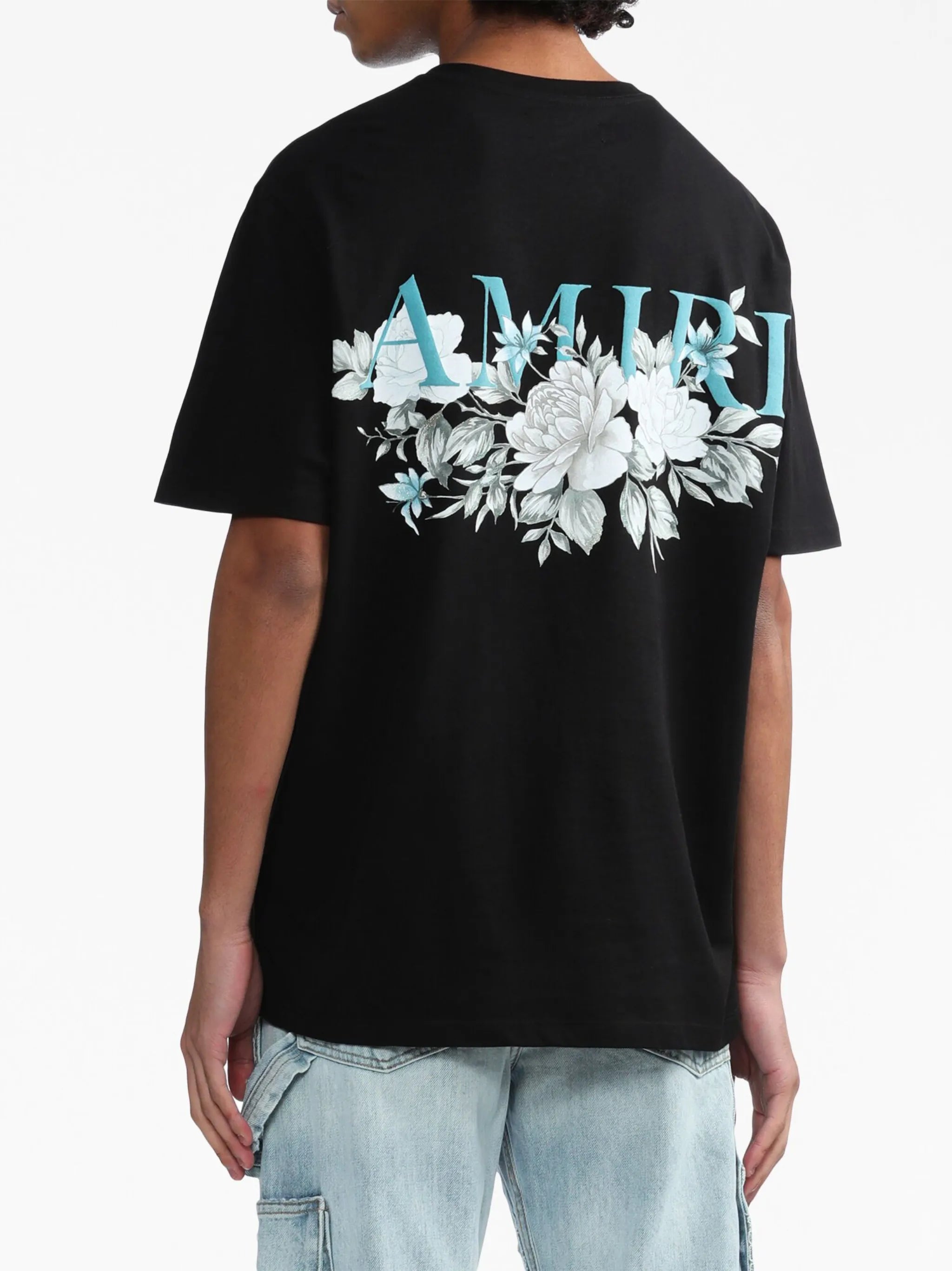 floral logo-print cotton T-shirt