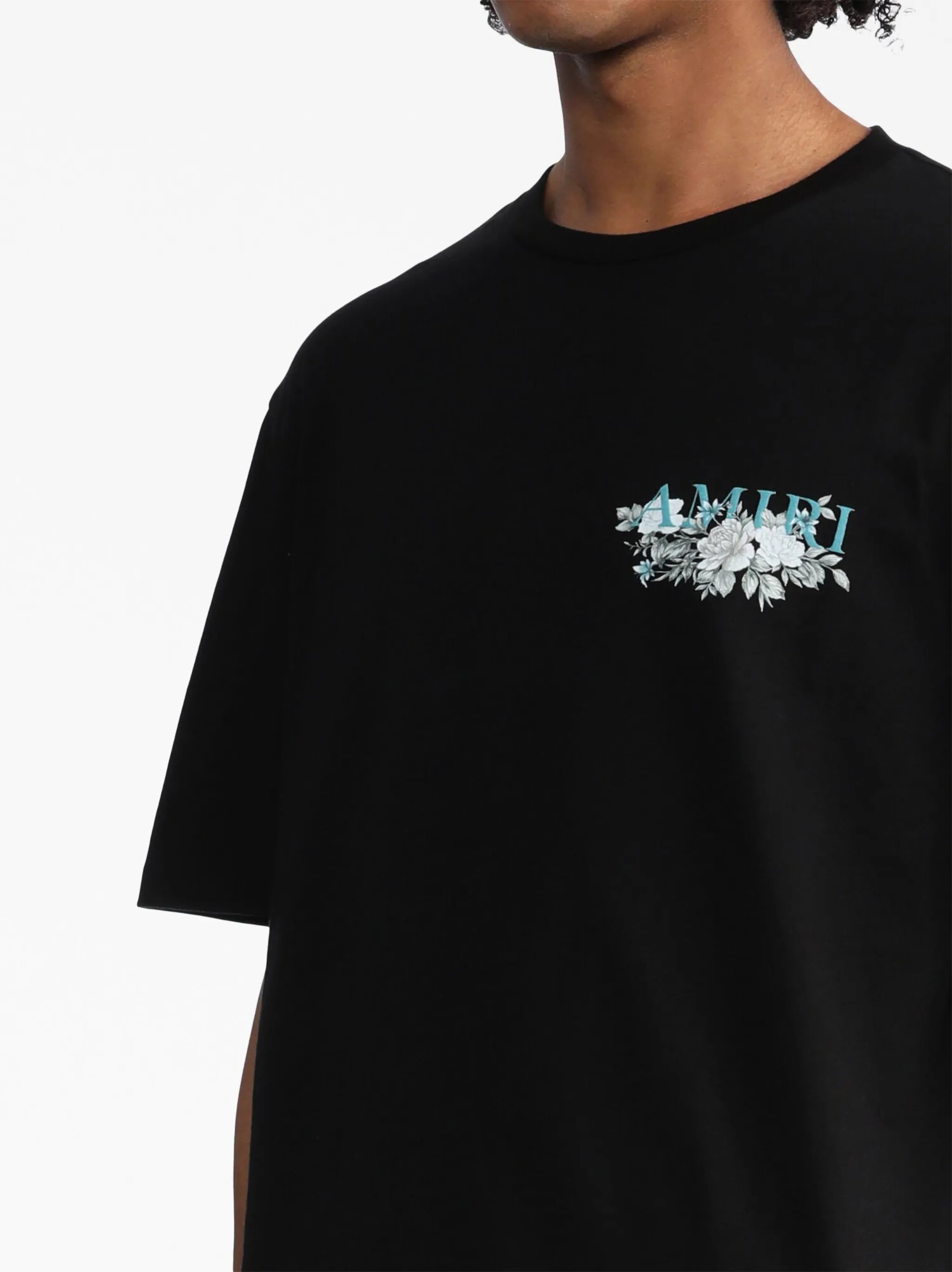 floral logo-print cotton T-shirt