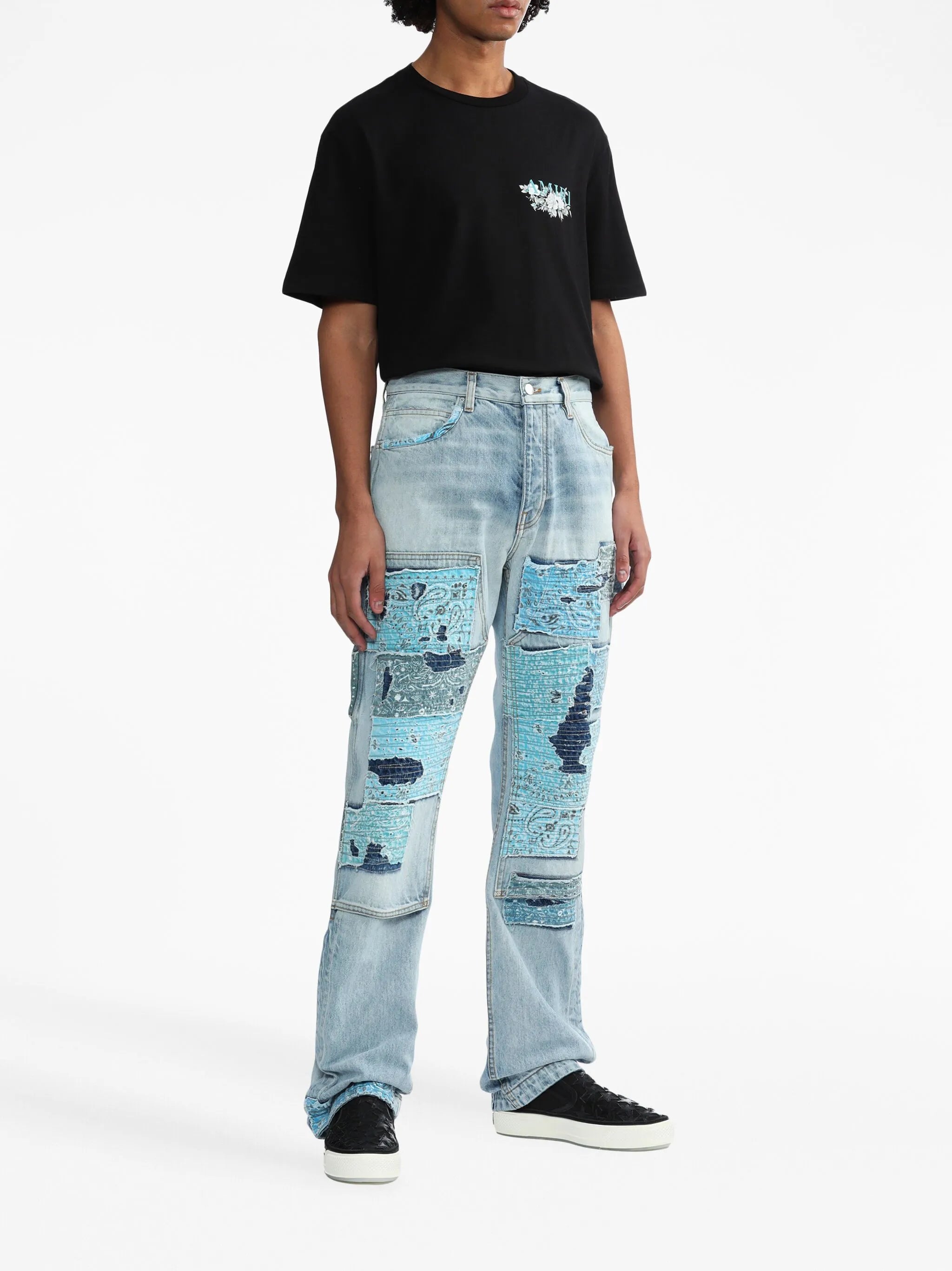 floral logo-print cotton T-shirt